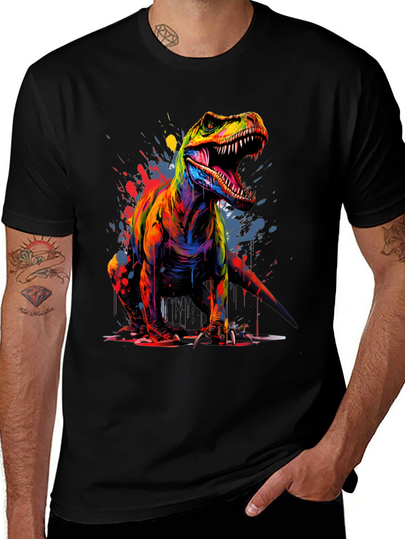 Vibrant T-Rex Graphic Tee - Bold Dinosaur Design