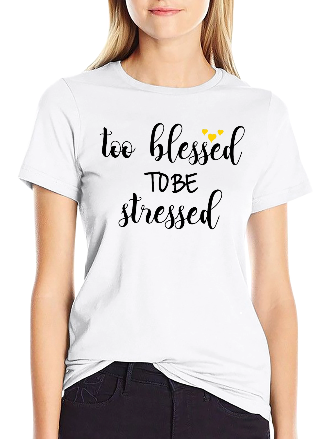 Too Blessed To Be Stressed Graphic Tee