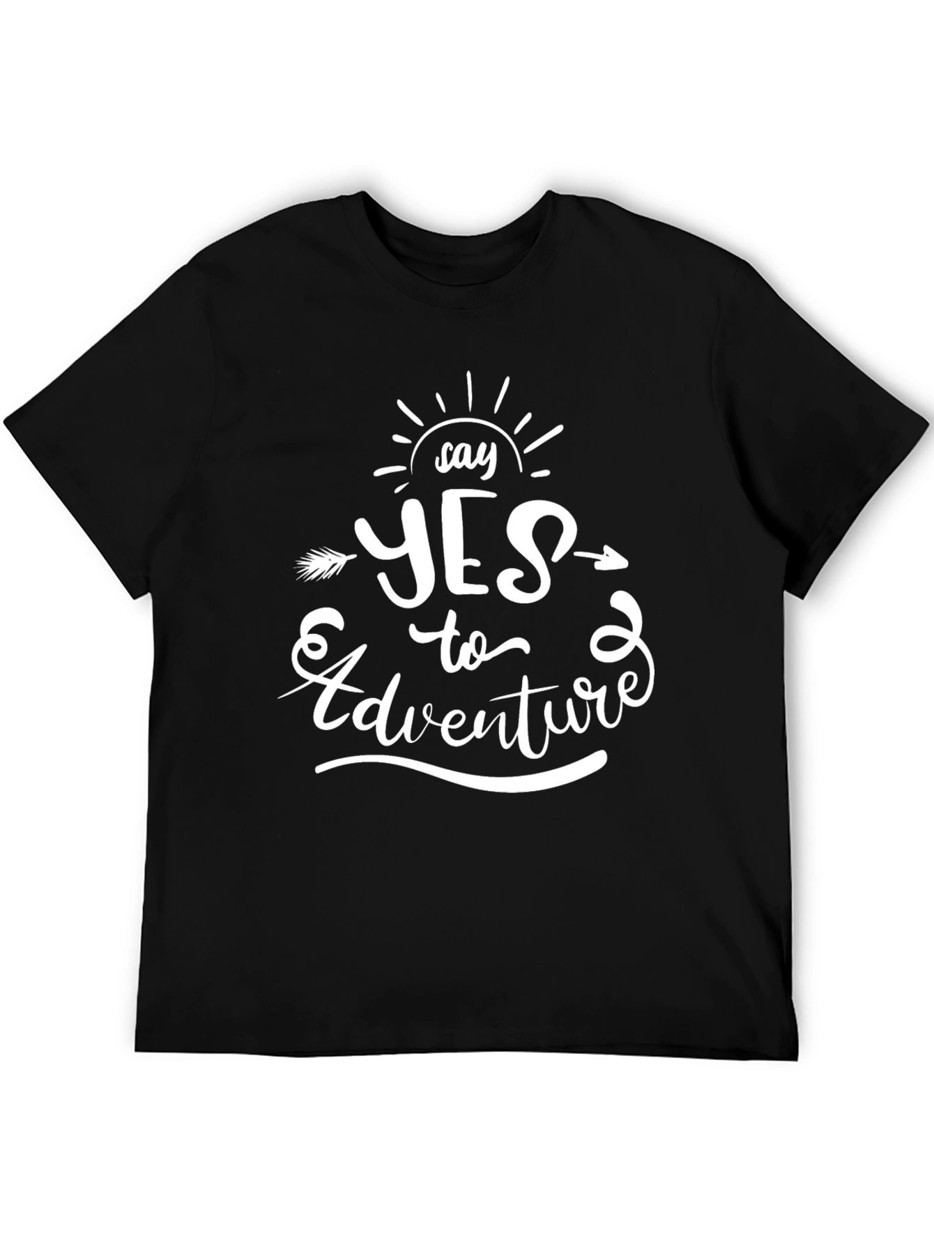 Say Yes to Adventure T-Shirt - Black