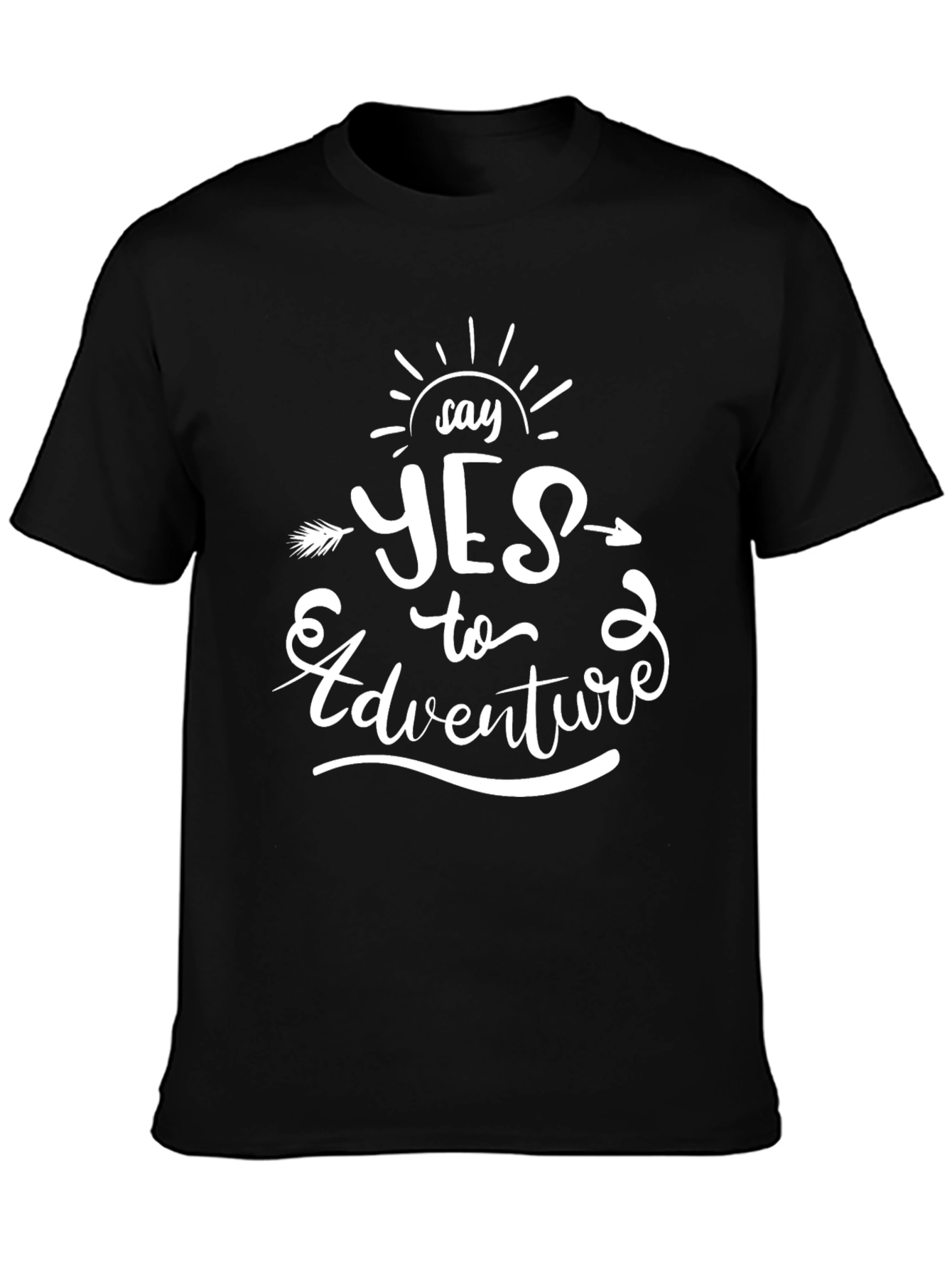 Say Yes to Adventure T-Shirt - Black