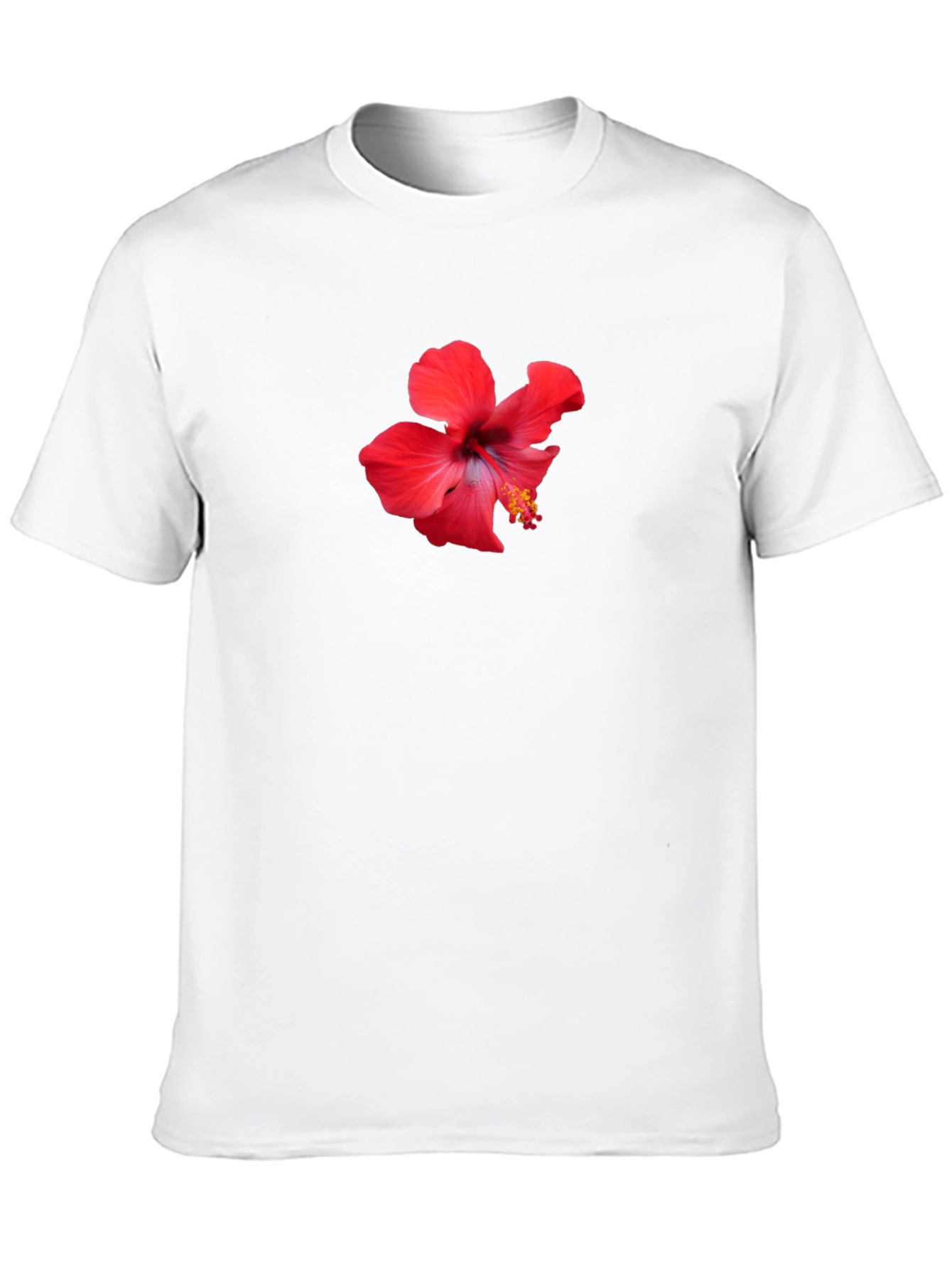 Hibiscus Flower Graphic Black T-Shirt