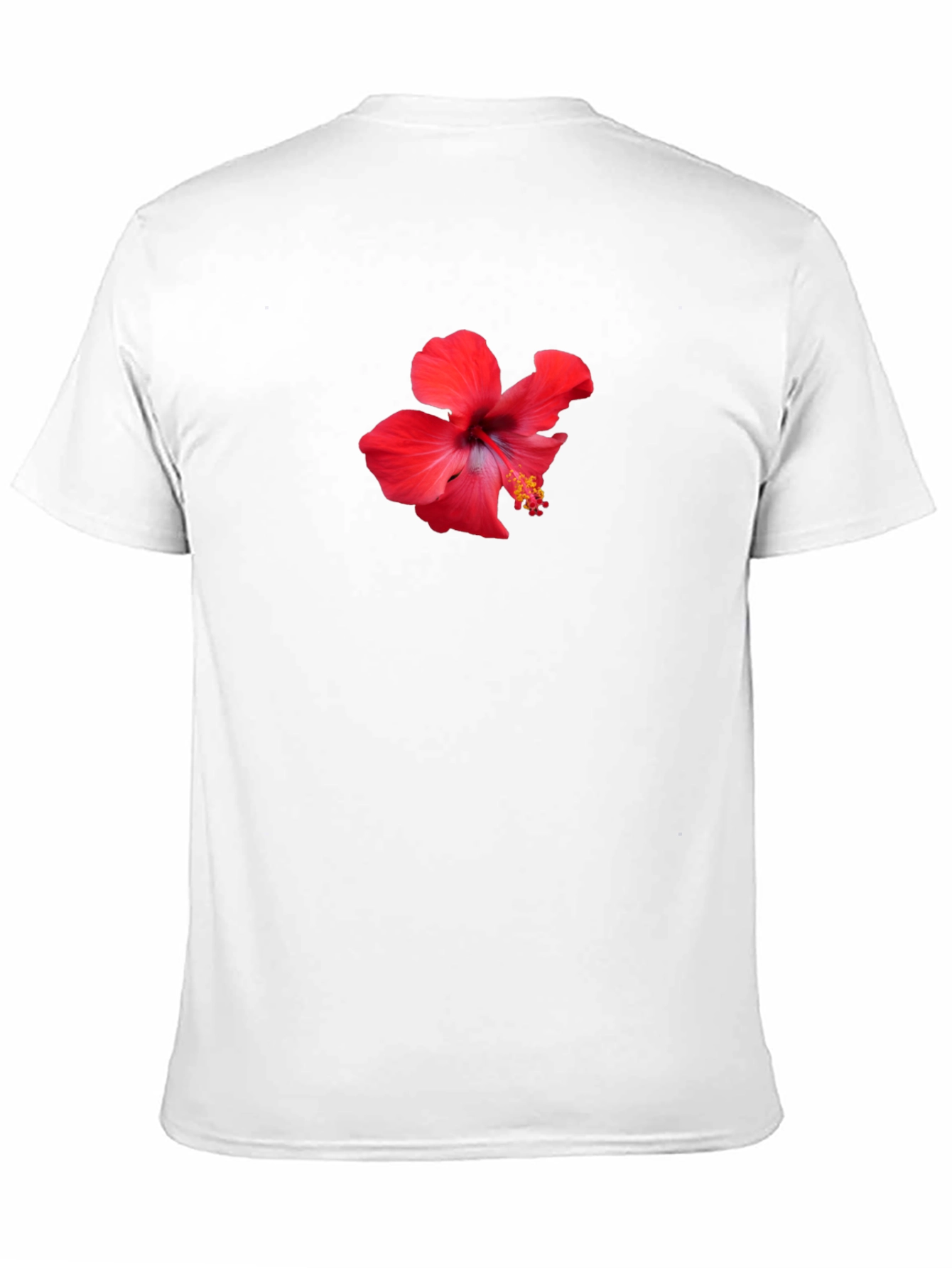 Hibiscus Flower Graphic Black T-Shirt