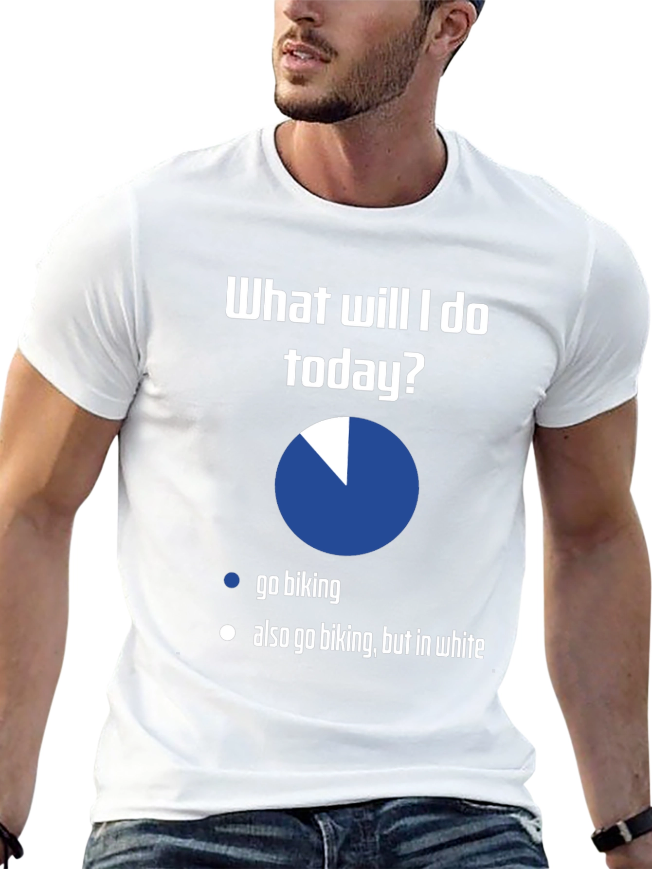 Funny Biking T-Shirt - What Will I Do Today?