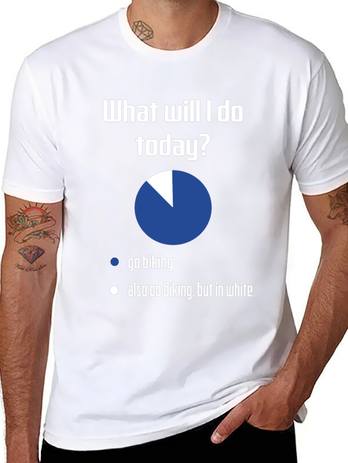 Funny Biking T-Shirt - What Will I Do Today?