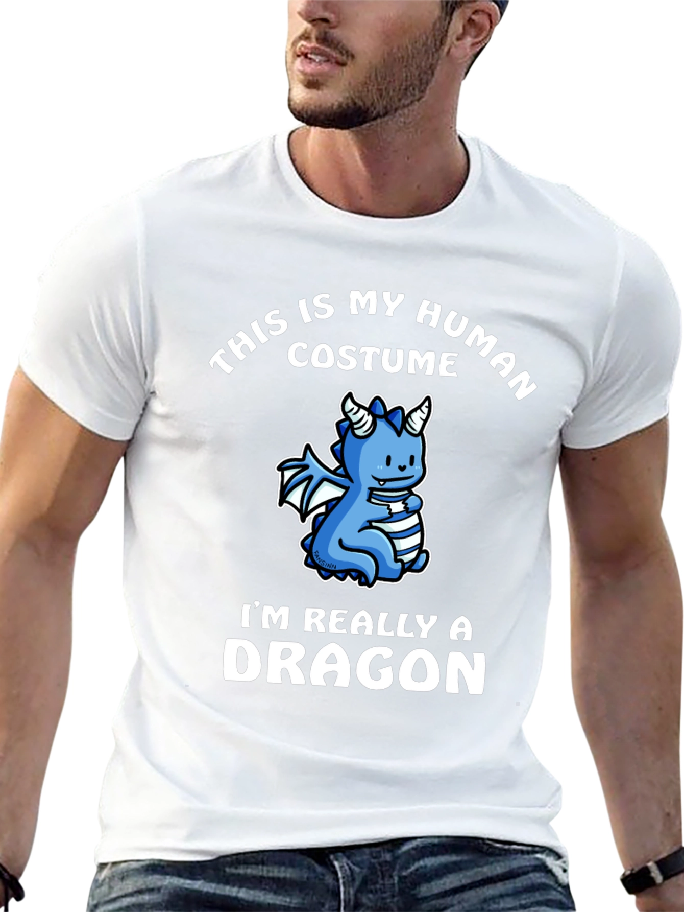 Funny Dragon Costume Graphic T-Shirt