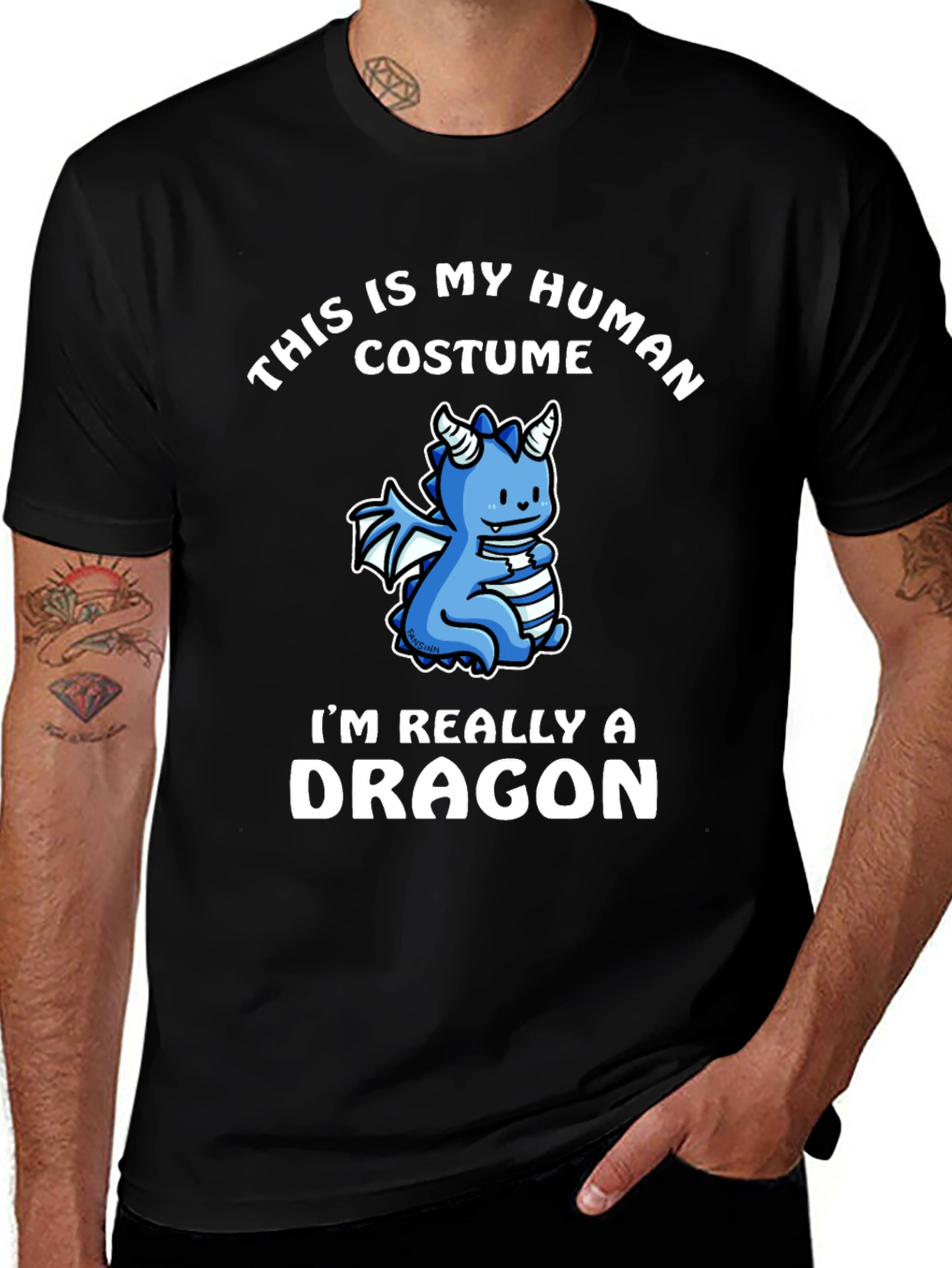 Funny Dragon Costume Graphic T-Shirt