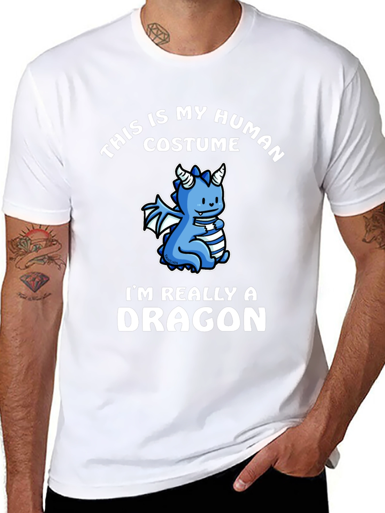 Funny Dragon Costume Graphic T-Shirt