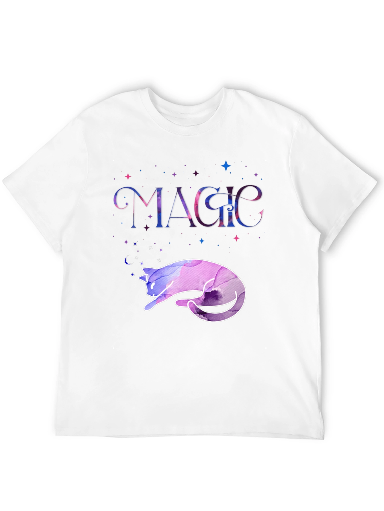 Magical Cat T-Shirt - Galaxy Dreamscape
