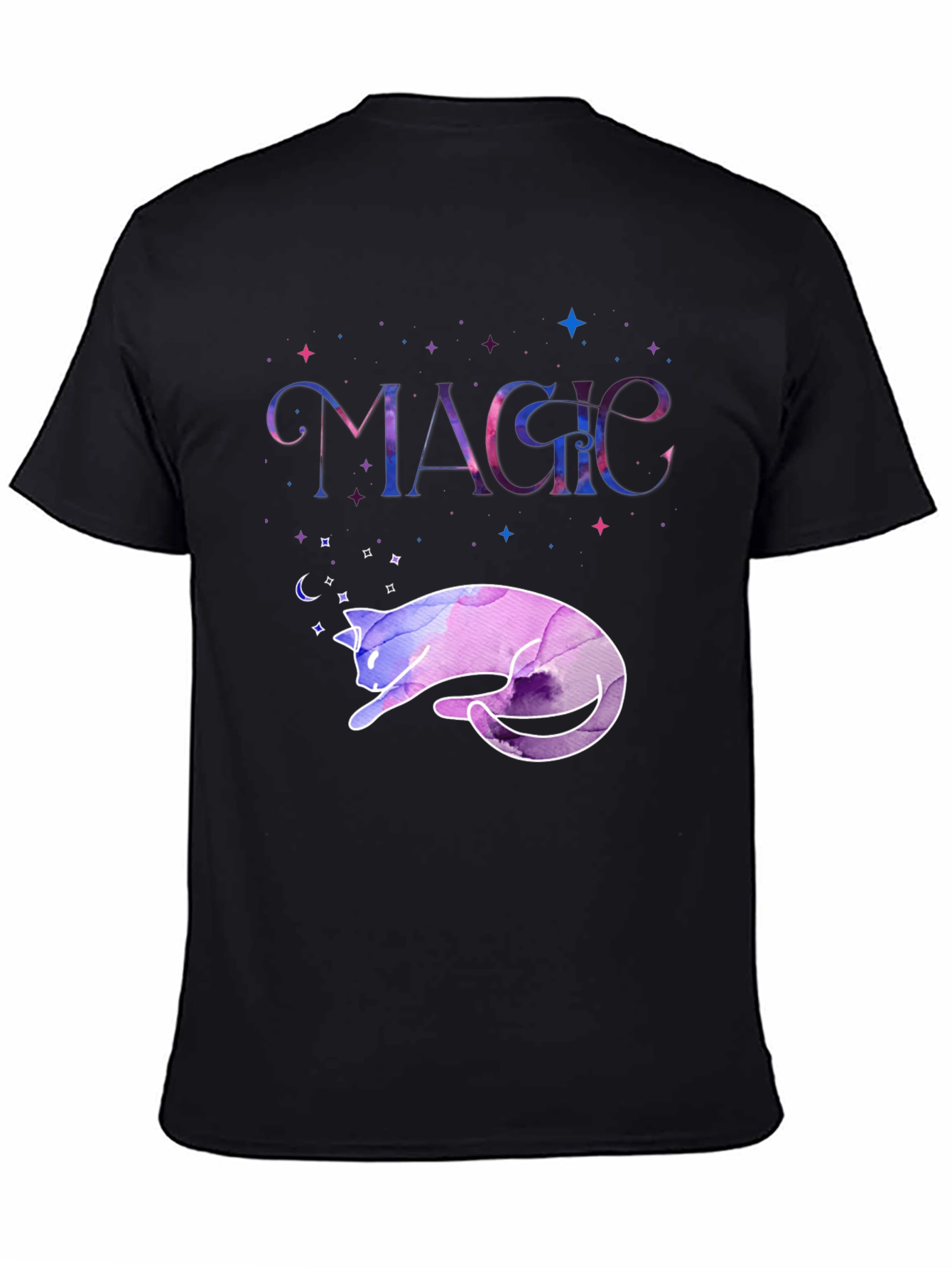 Magical Cat T-Shirt - Galaxy Dreamscape