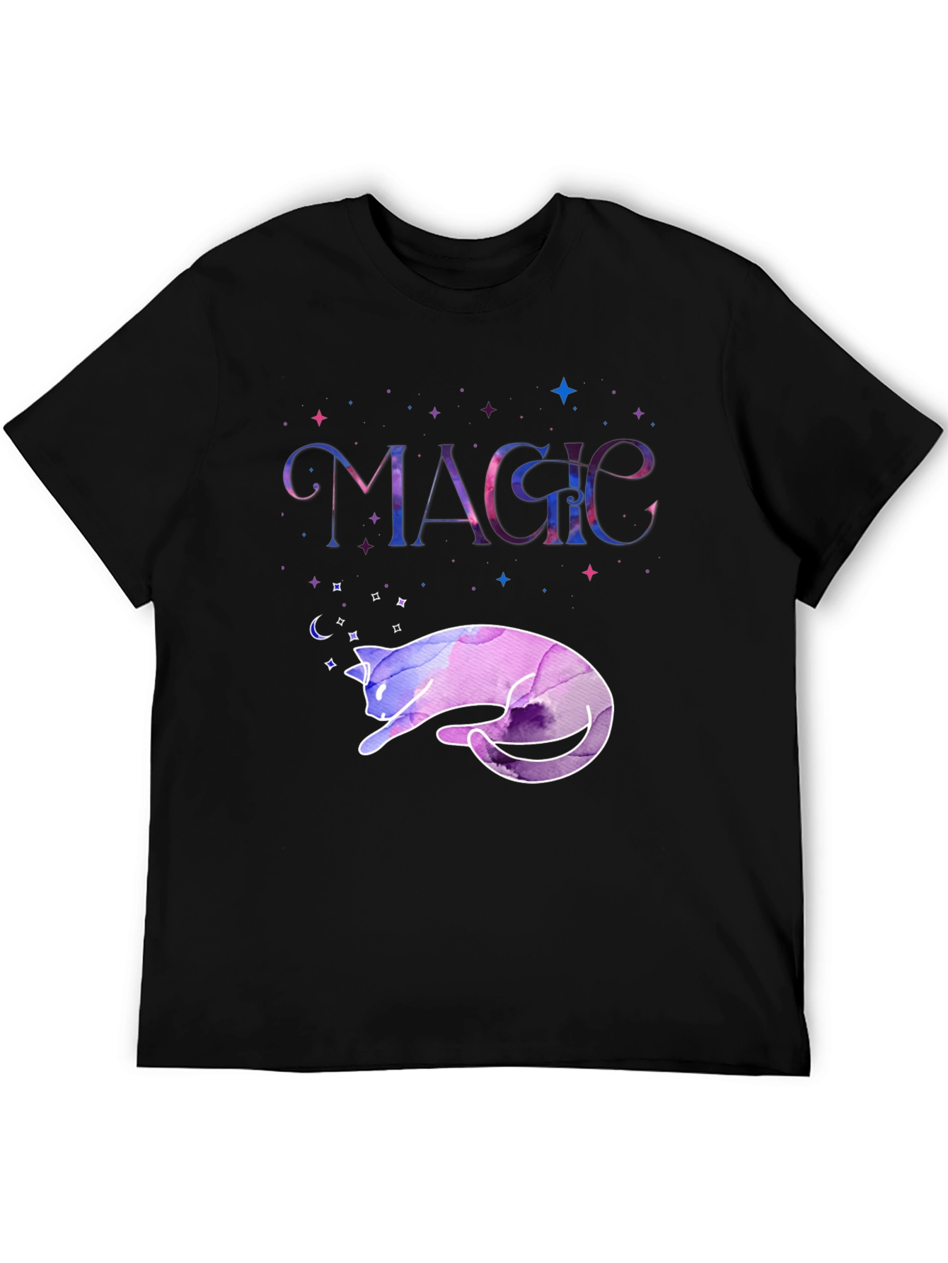 Magical Cat T-Shirt - Galaxy Dreamscape