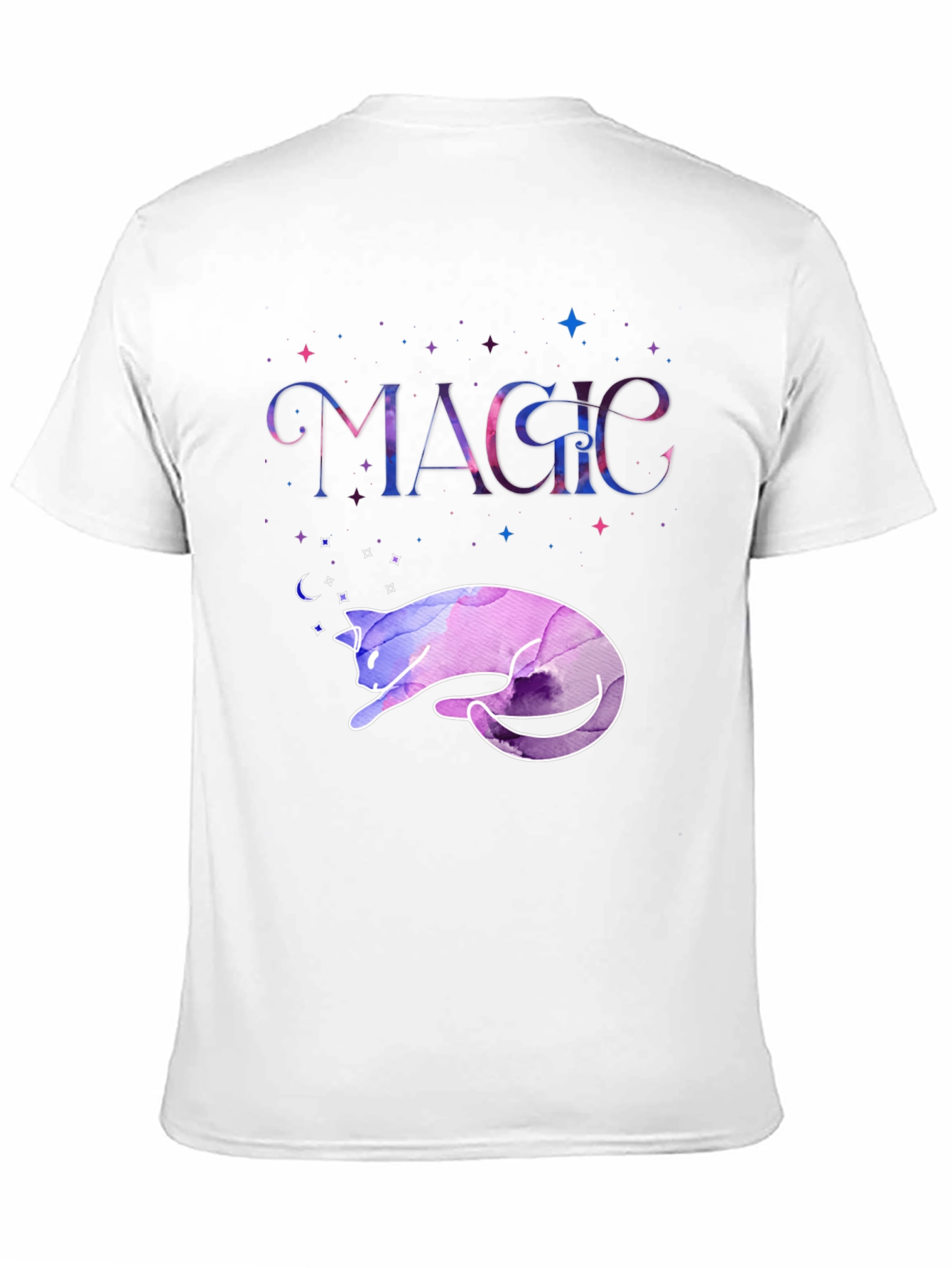 Magical Cat T-Shirt - Galaxy Dreamscape