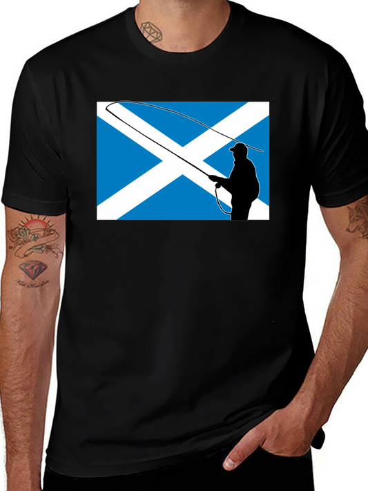 Scotland Flag Fly Fishing T-Shirt