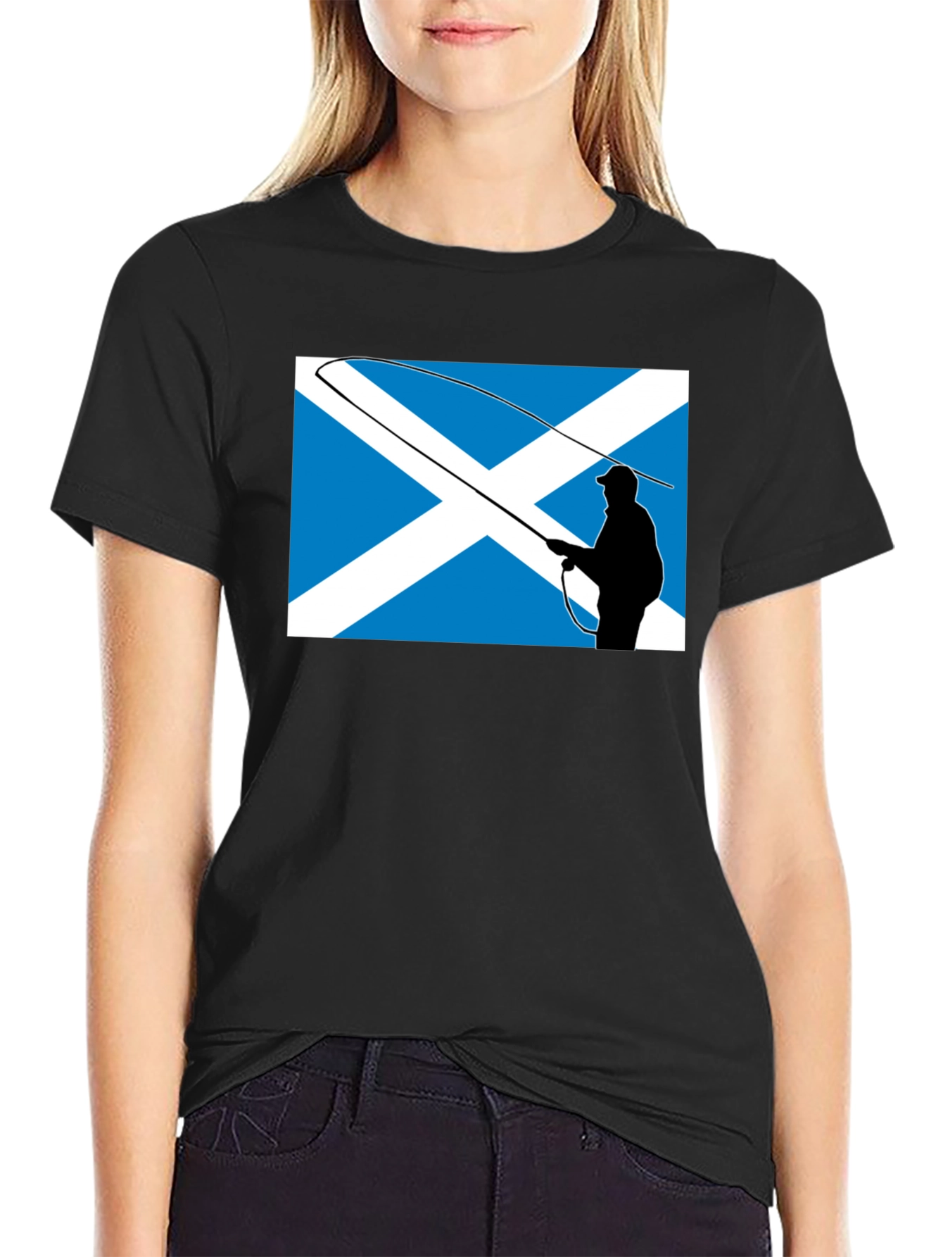 Scotland Flag Fly Fishing T-Shirt