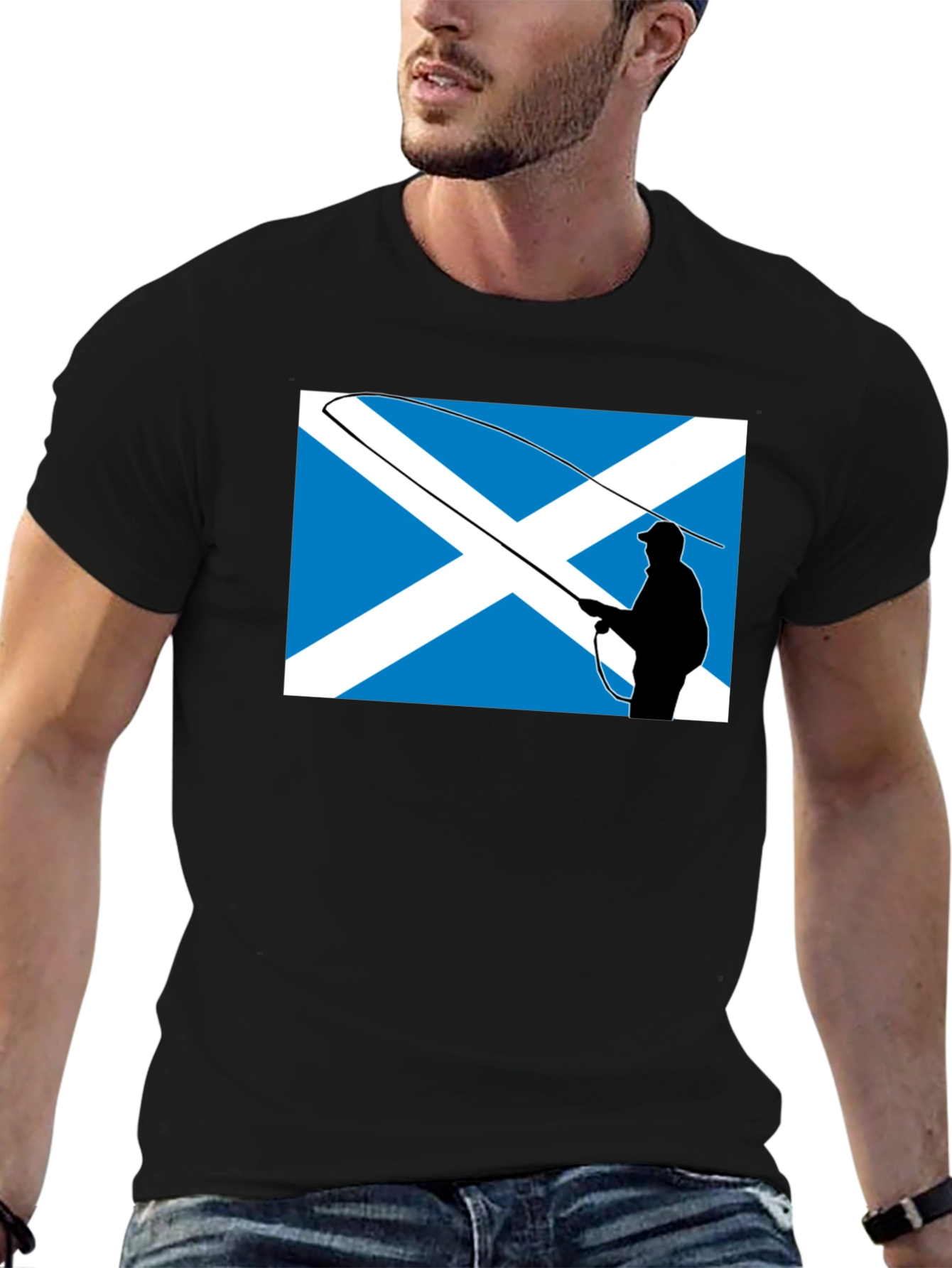 Scotland Flag Fly Fishing T-Shirt