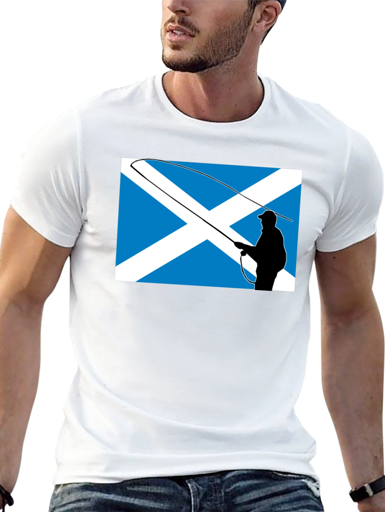 Scotland Flag Fly Fishing T-Shirt