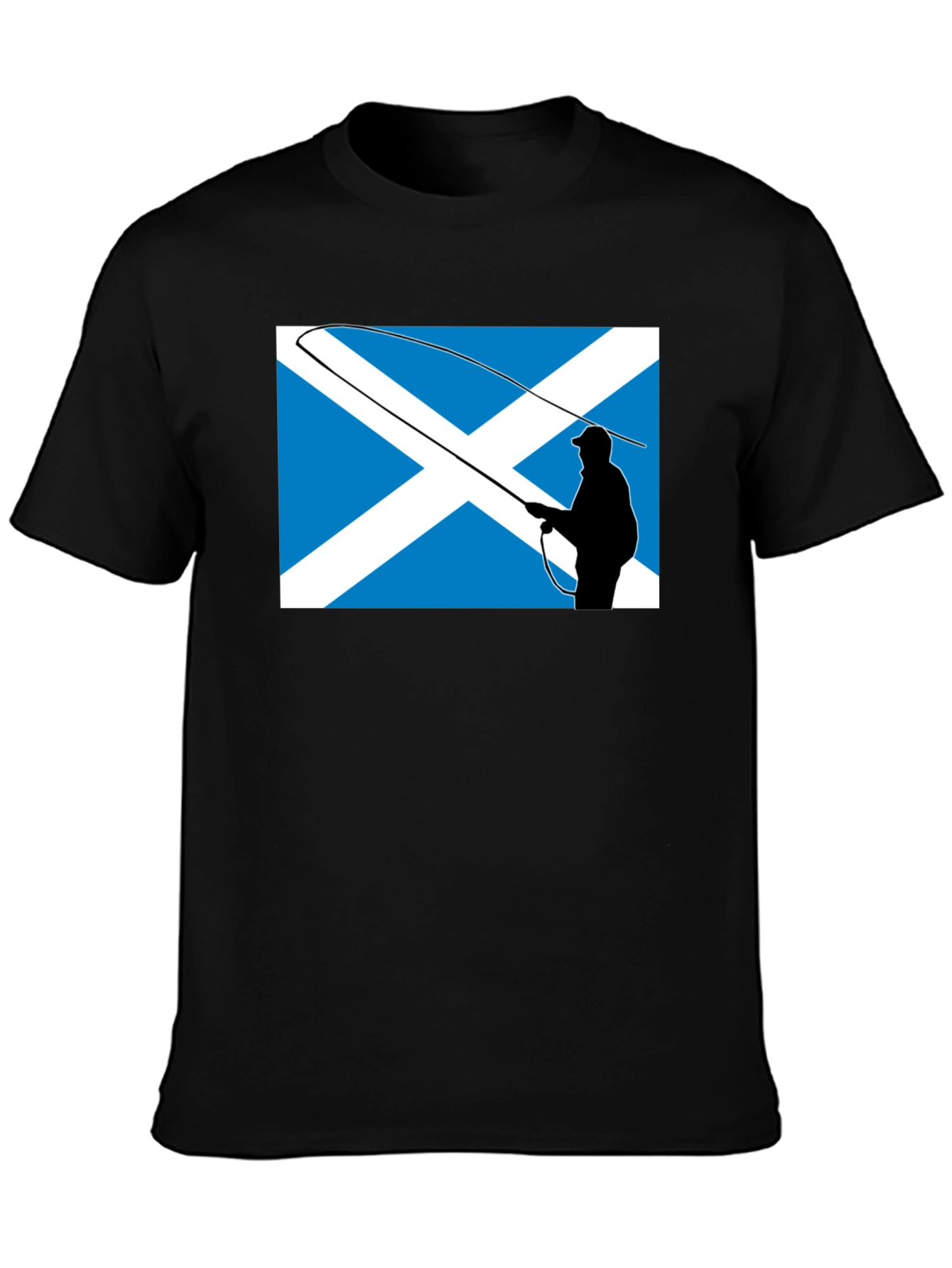 Scotland Flag Fly Fishing T-Shirt