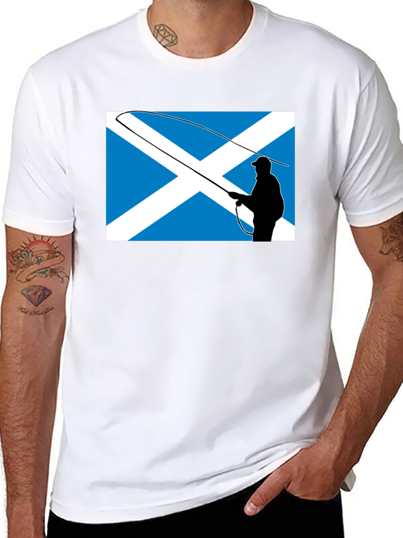 Scotland Flag Fly Fishing T-Shirt