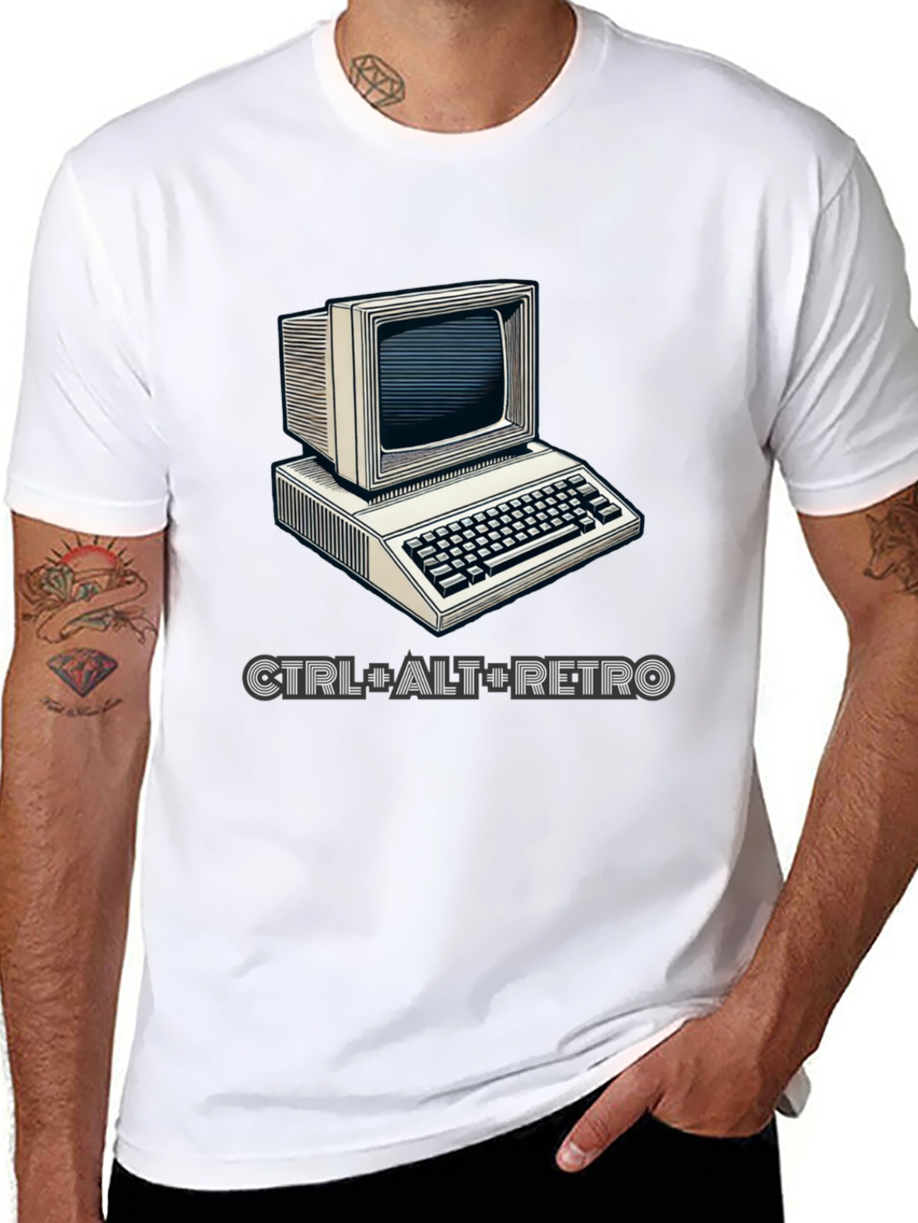 Retro Computer Graphic T-Shirt - CTRL+ALT+RETRO