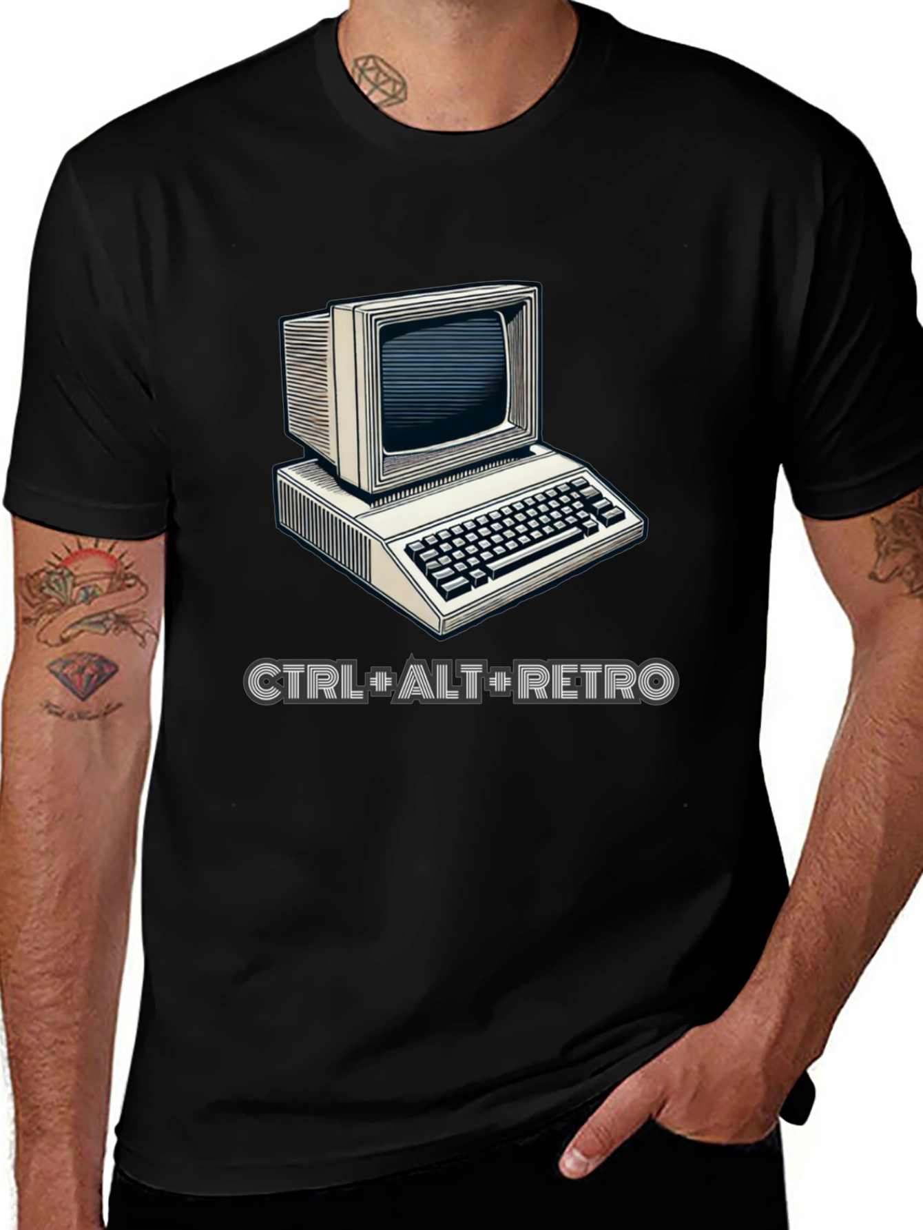 Retro Computer Graphic T-Shirt - CTRL+ALT+RETRO