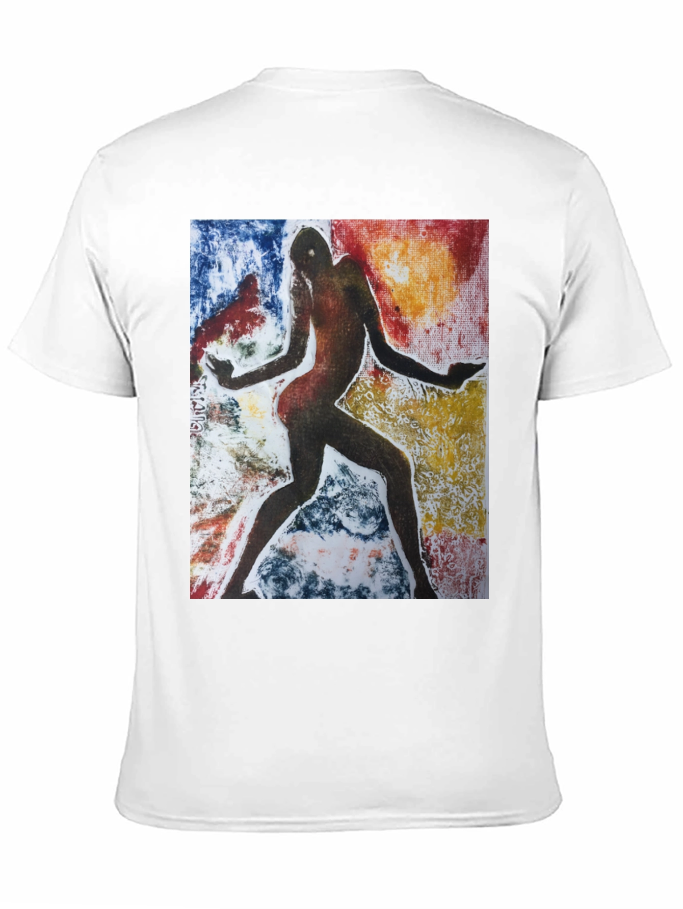 Abstract Figure Graphic Black Tee