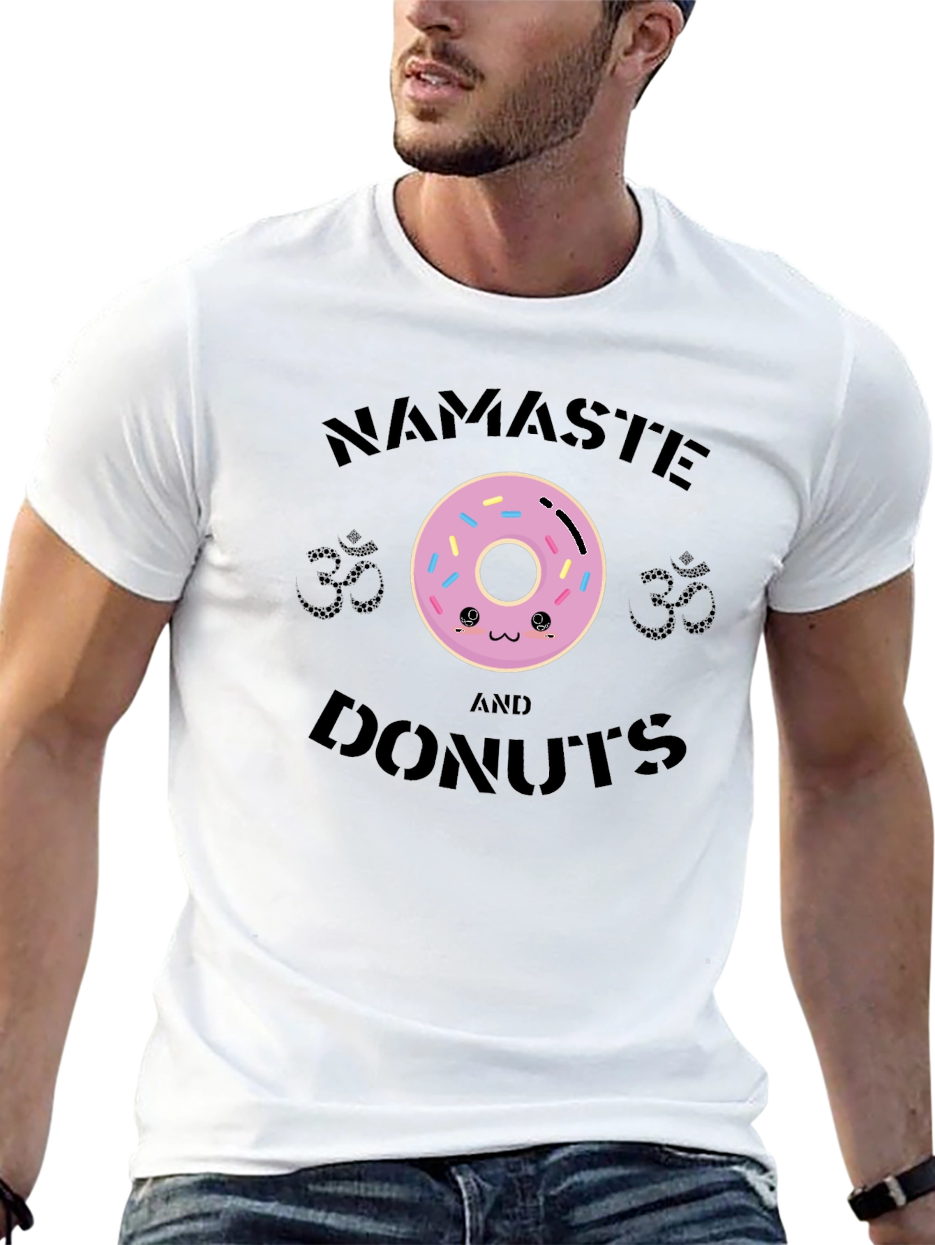 Namaste and Donuts Graphic T-Shirt