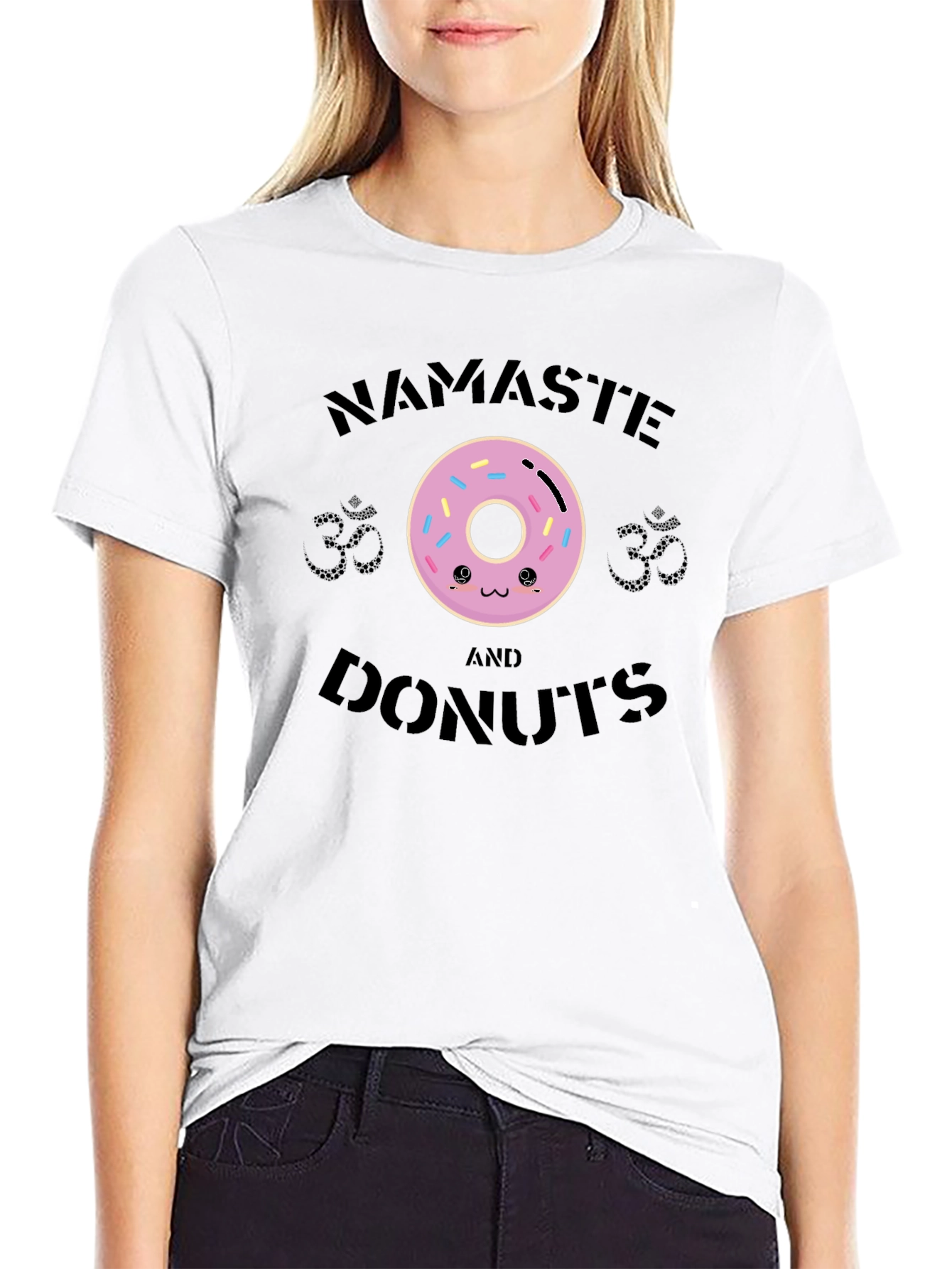 Namaste and Donuts Graphic T-Shirt