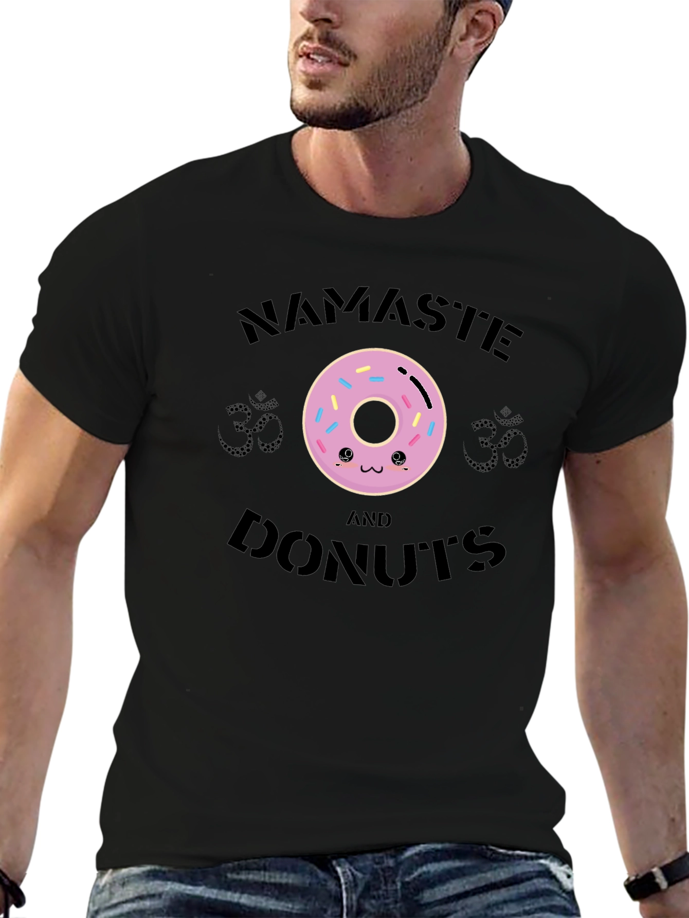Namaste and Donuts Graphic T-Shirt