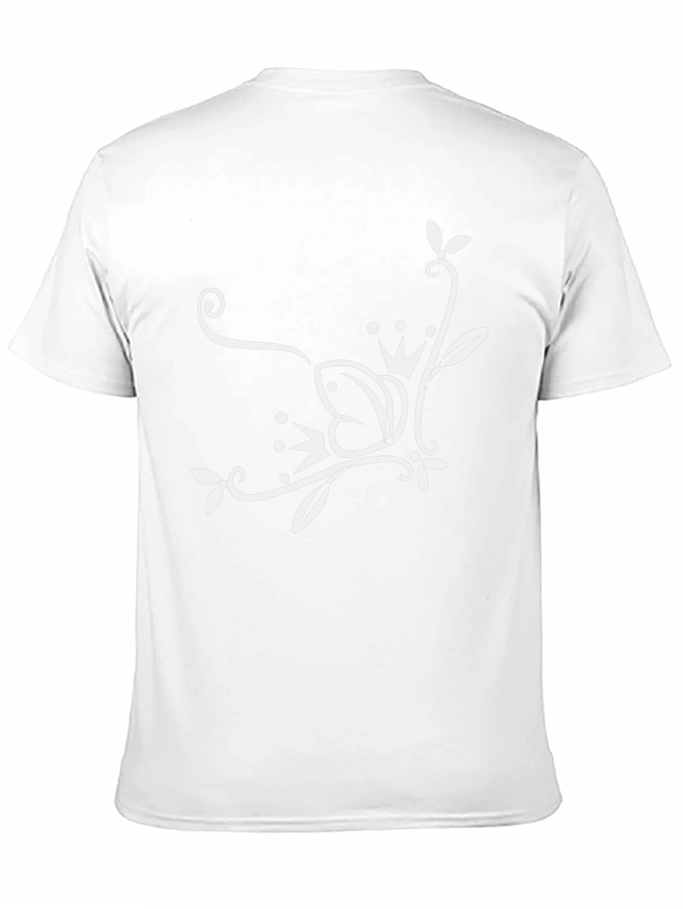 Stylish Black T-Shirt with White Floral Design