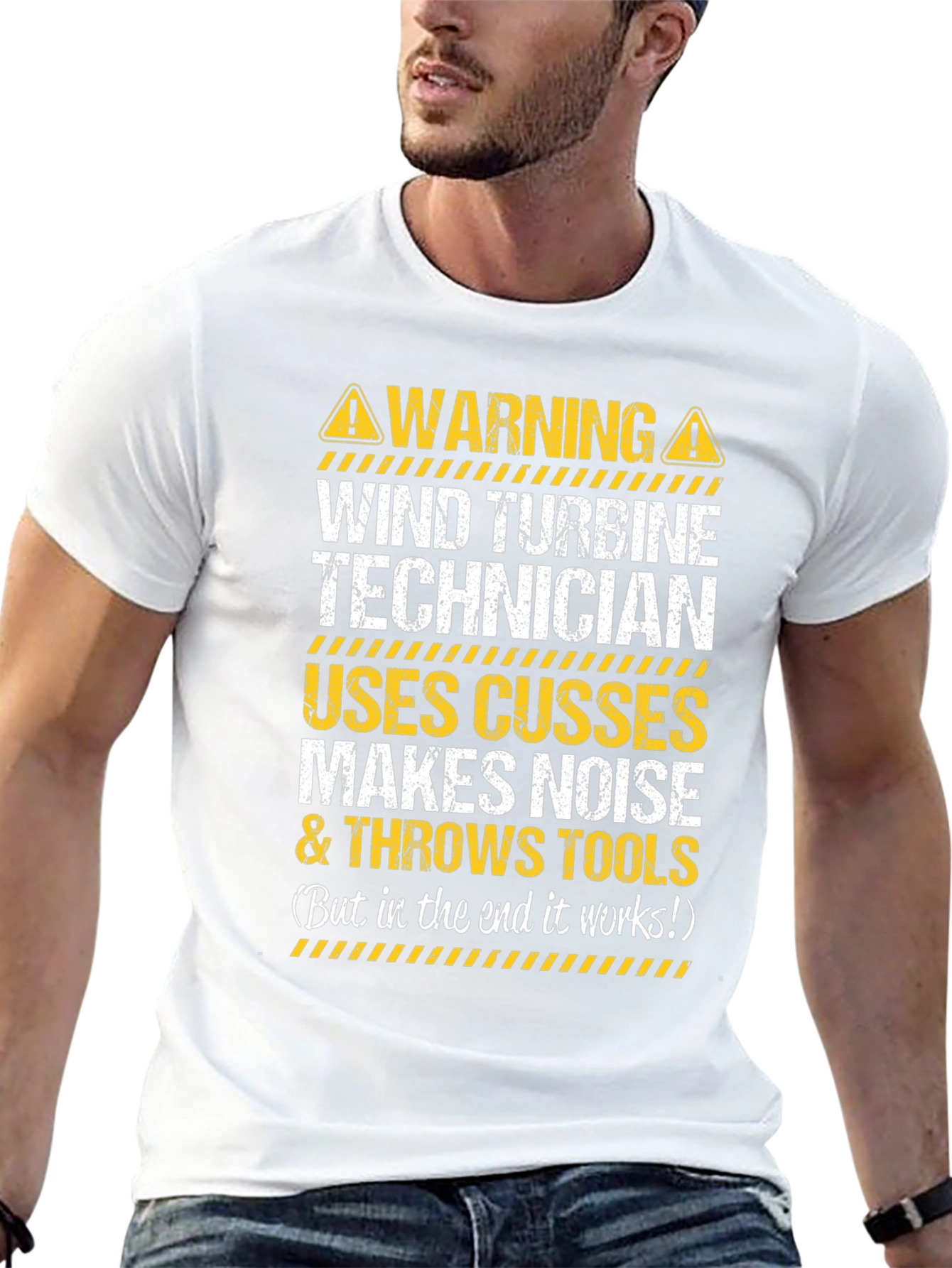 Warning Wind Turbine Technician T-Shirt