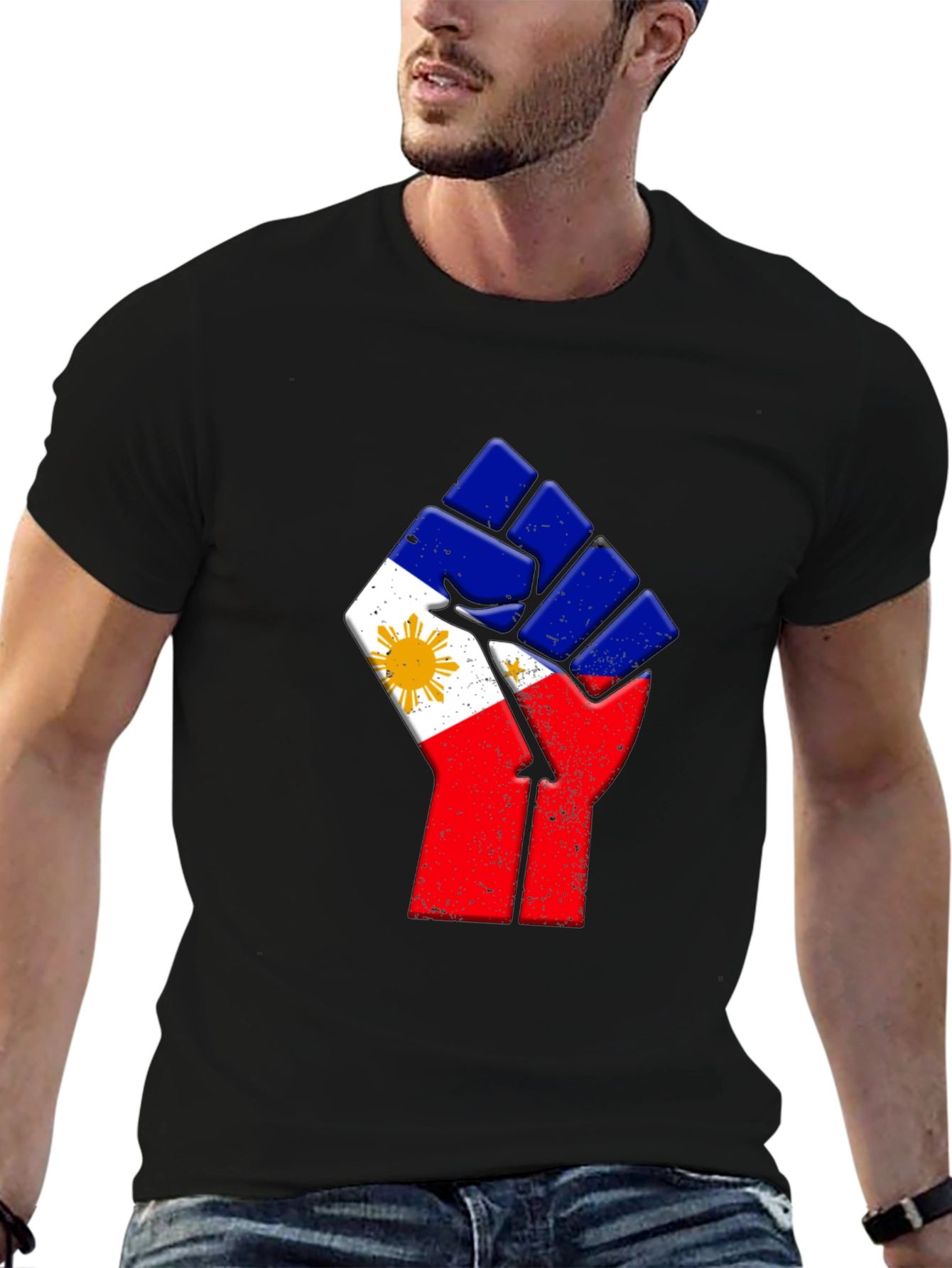 Philippines Flag Fist T-Shirt - Filipino Pride Tee