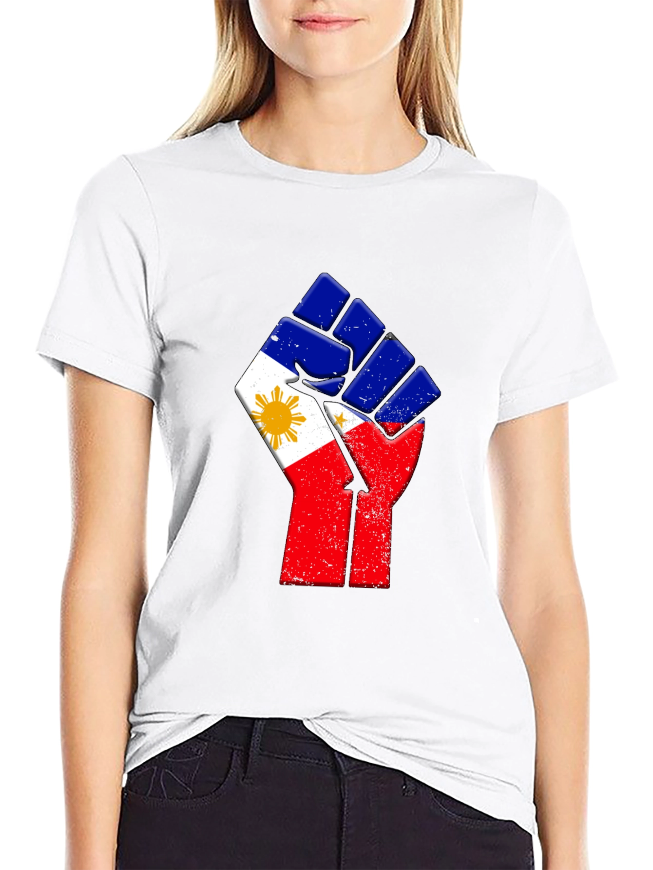 Philippines Flag Fist T-Shirt - Filipino Pride Tee