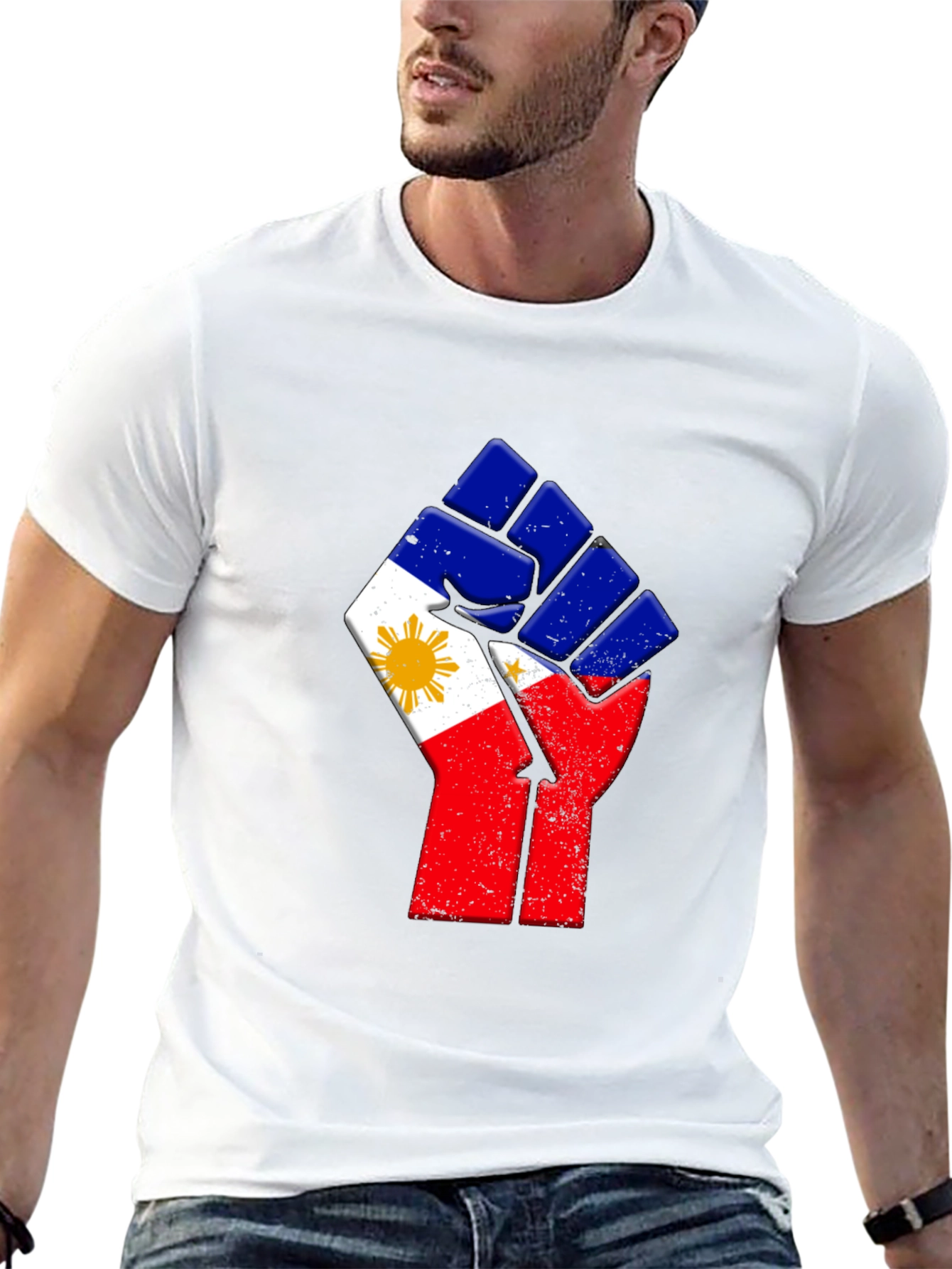 Philippines Flag Fist T-Shirt - Filipino Pride Tee