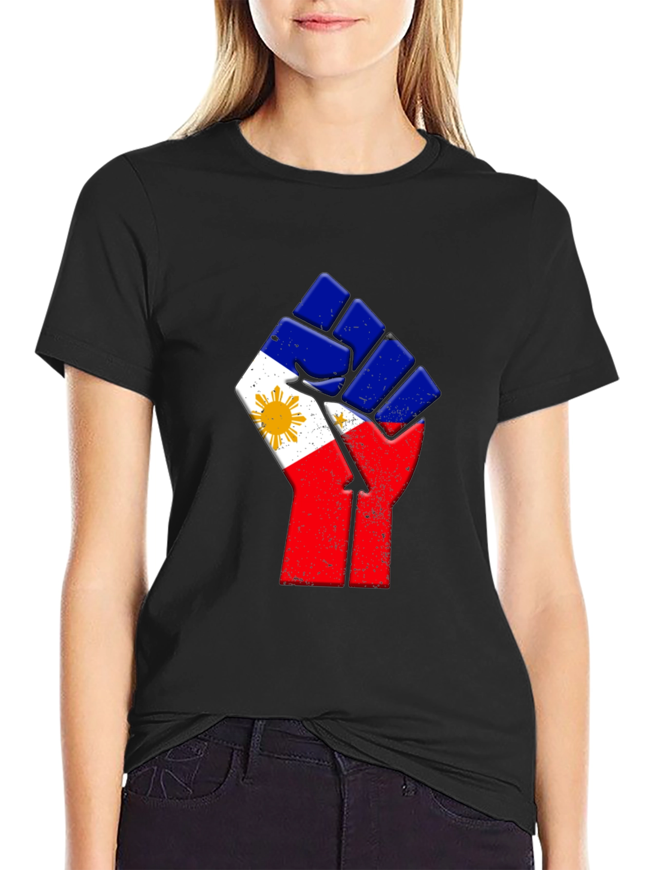 Philippines Flag Fist T-Shirt - Filipino Pride Tee