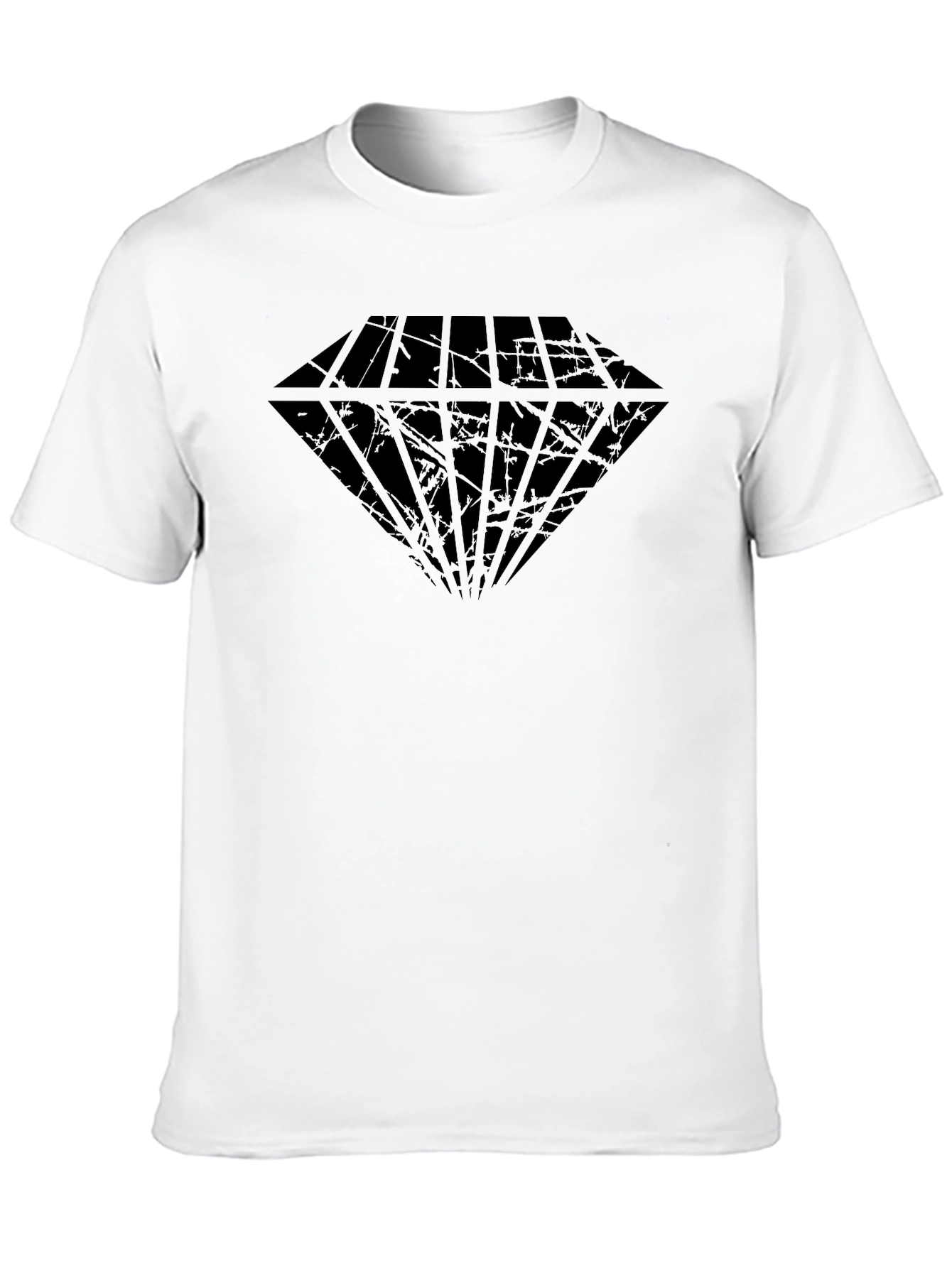 Mens Black Diamond Graphic Tee - Casual Style