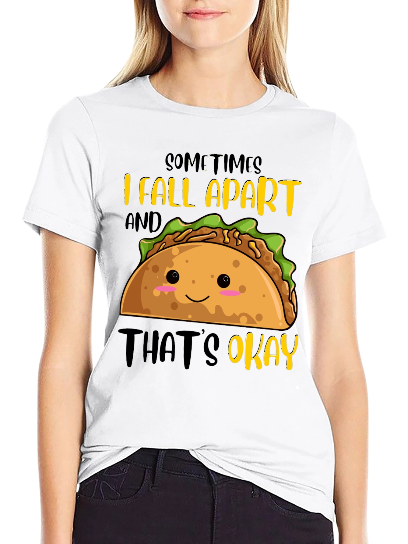 Funny Taco T-Shirt: I Fall Apart Thats Okay