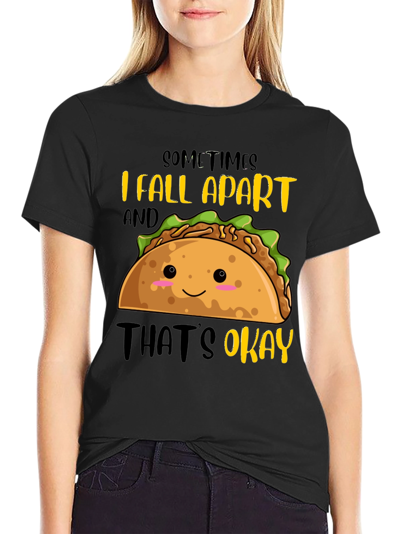Funny Taco T-Shirt: I Fall Apart Thats Okay