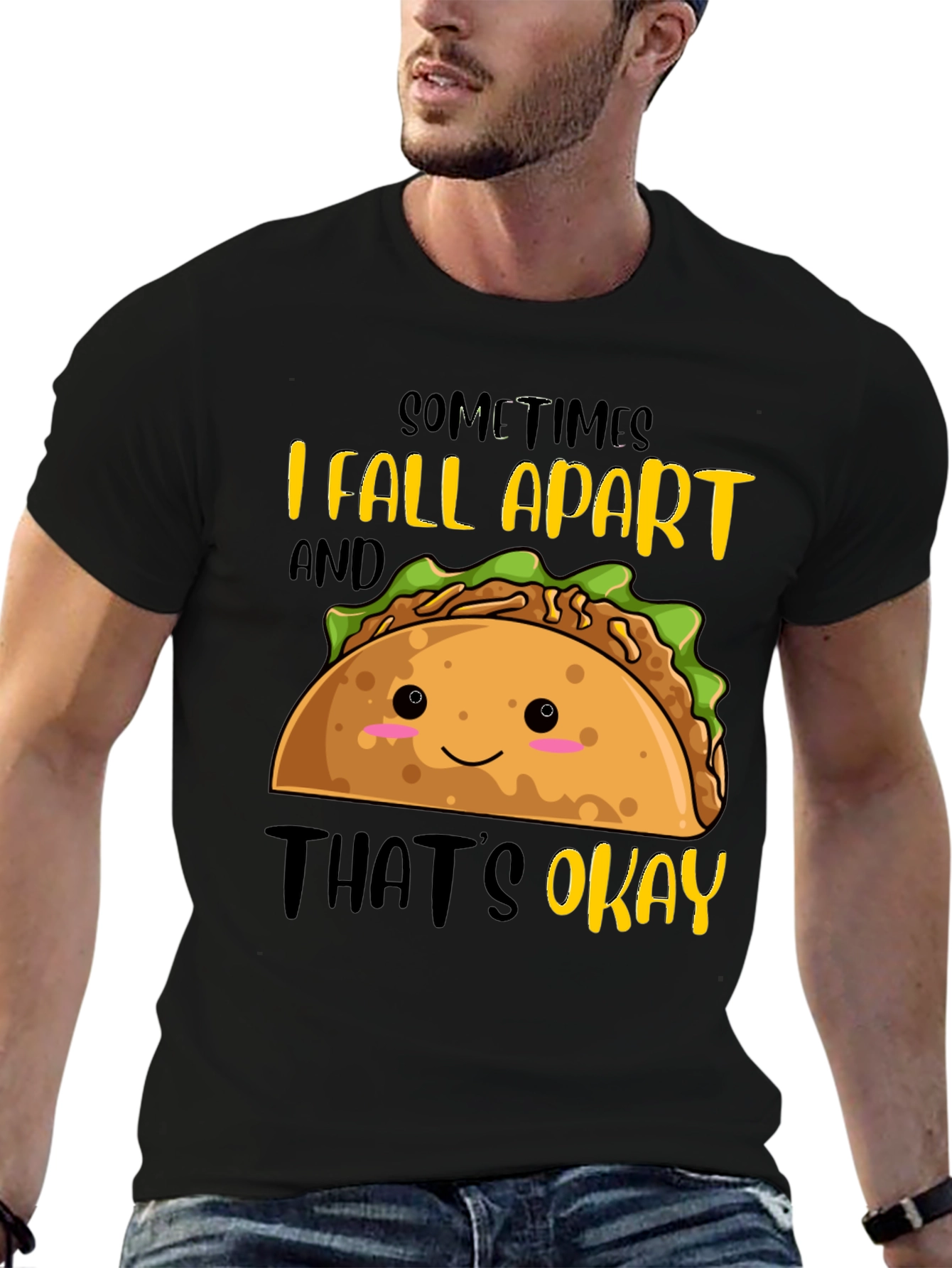 Funny Taco T-Shirt: I Fall Apart Thats Okay