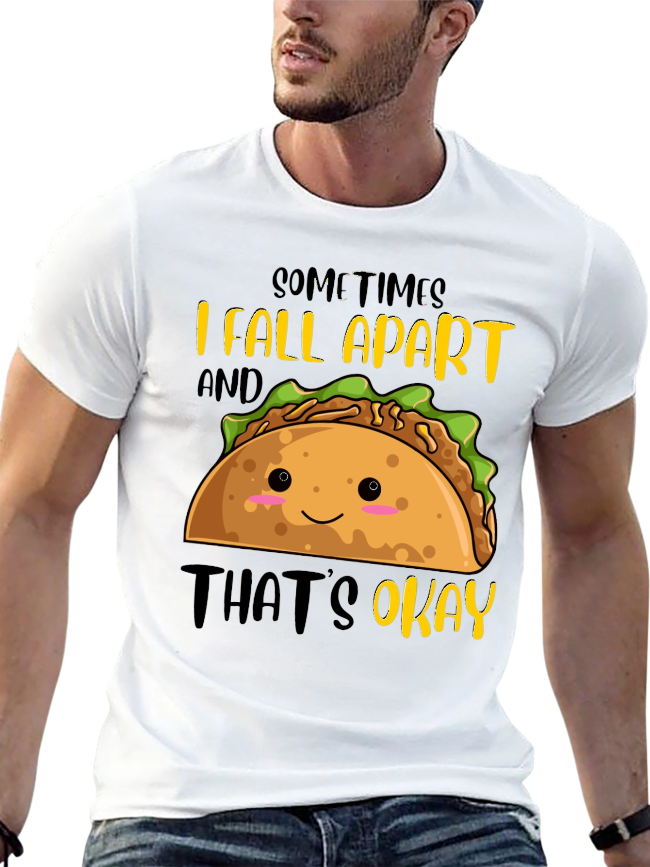 Funny Taco T-Shirt: I Fall Apart Thats Okay