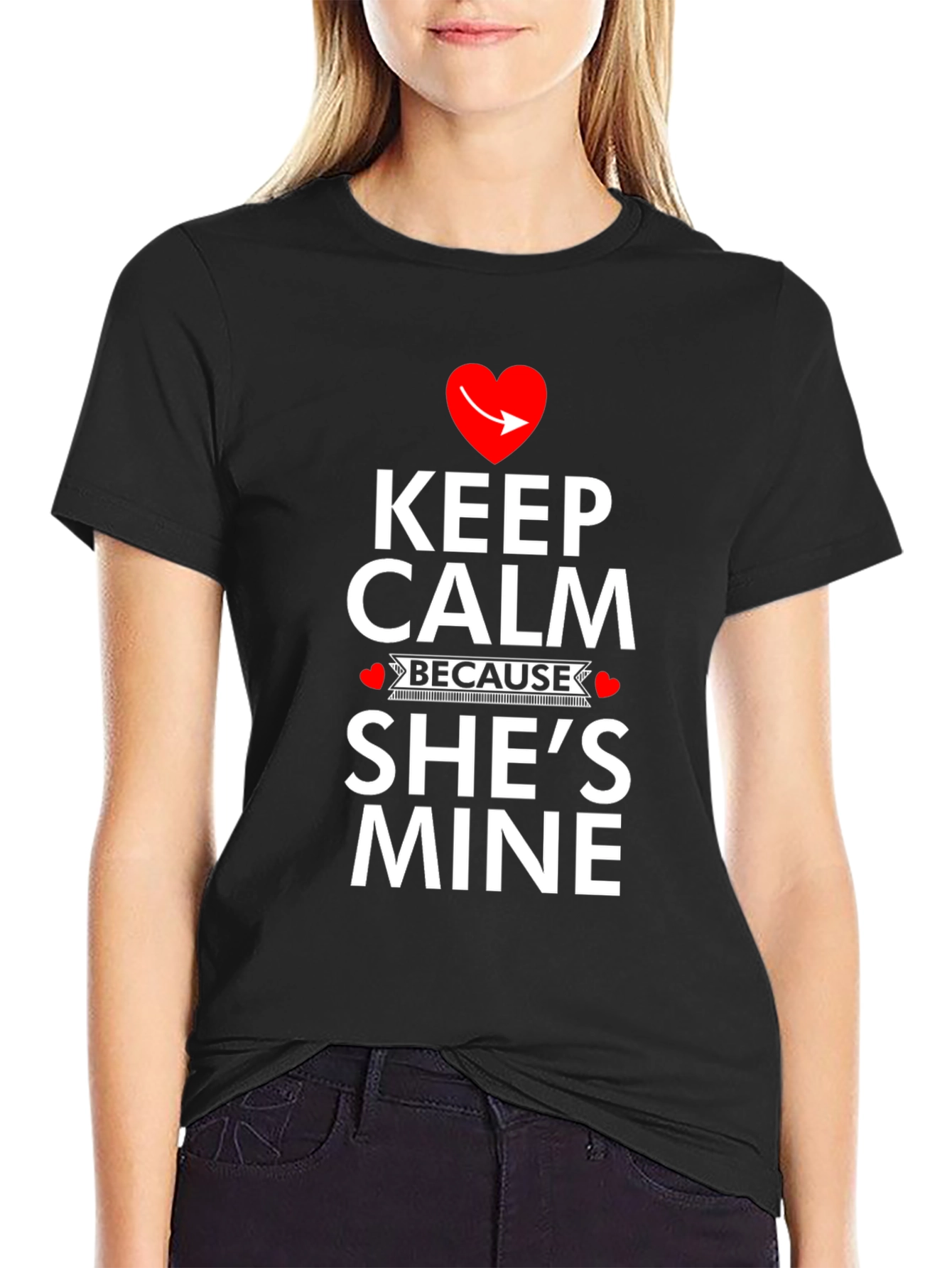 Keep Calm Shes Mine T-Shirt - Funny Novelty Tee