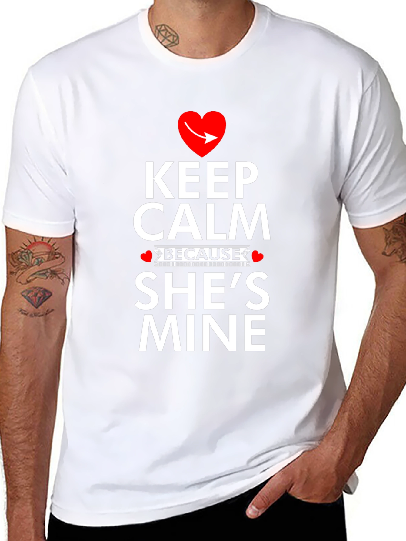 Keep Calm Shes Mine T-Shirt - Funny Novelty Tee