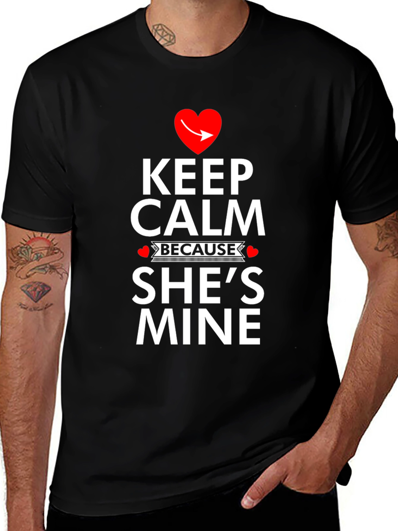 Keep Calm Shes Mine T-Shirt - Funny Novelty Tee