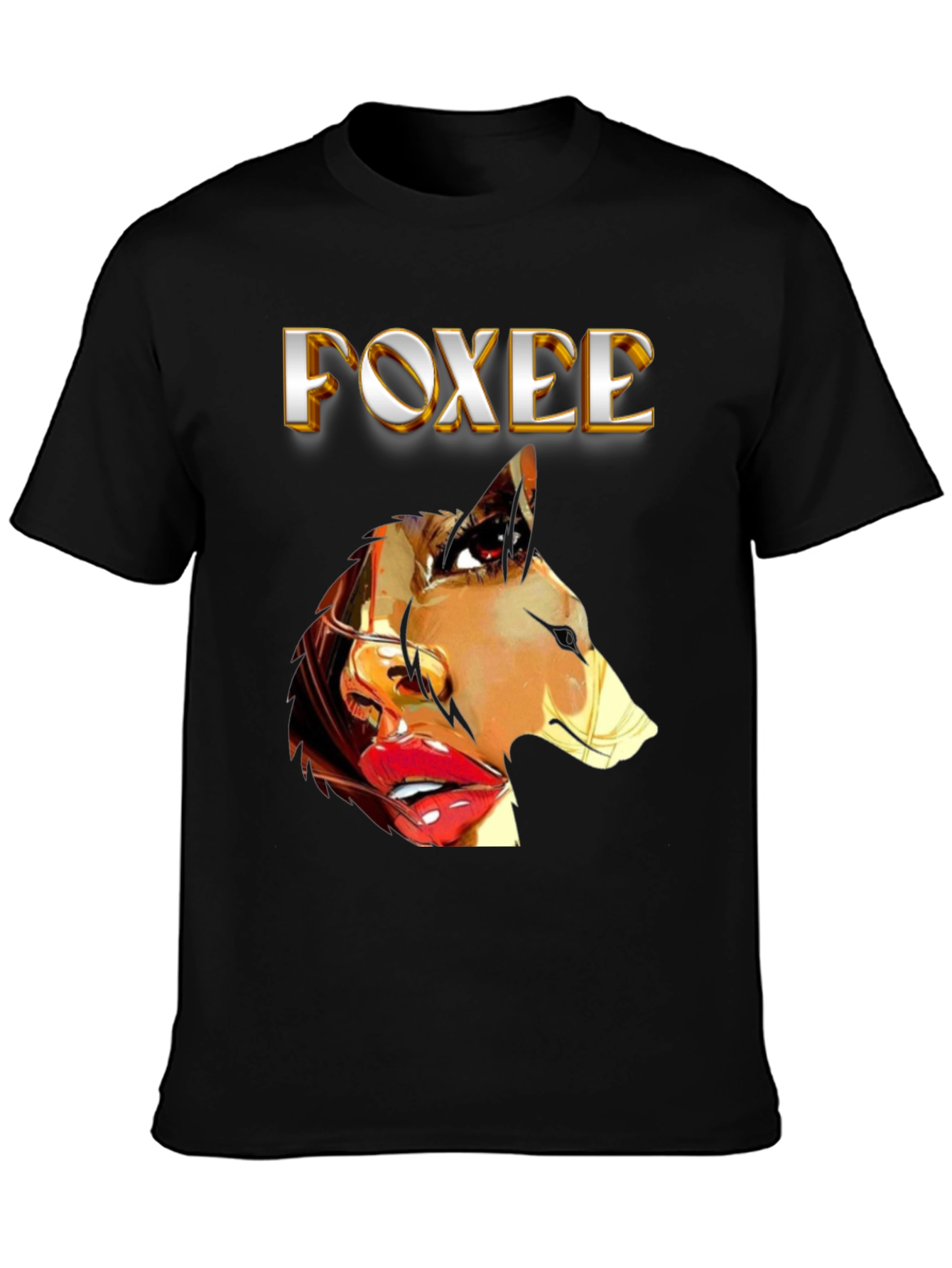 Foxee Graphic Tee - Unique Womens Portrait T-Shirt