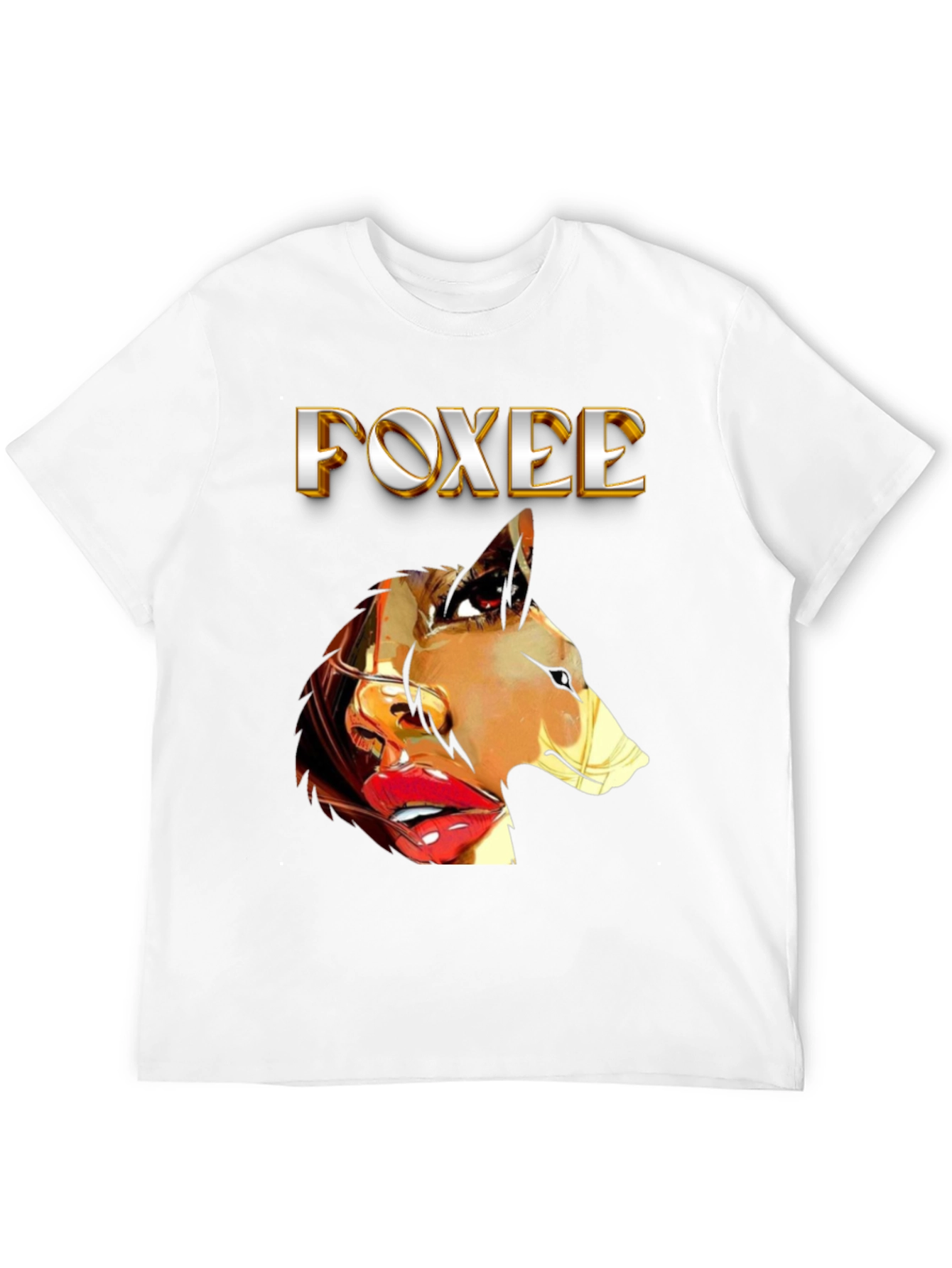 Foxee Graphic Tee - Unique Womens Portrait T-Shirt