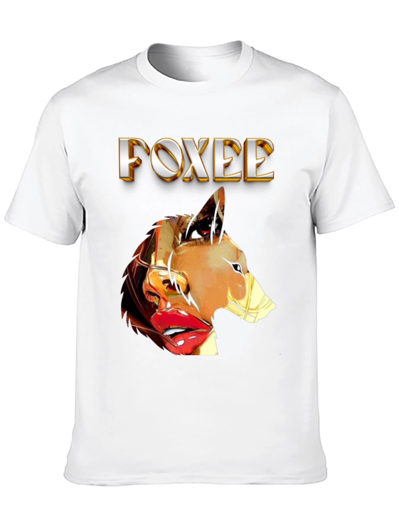 Foxee Graphic Tee - Unique Womens Portrait T-Shirt
