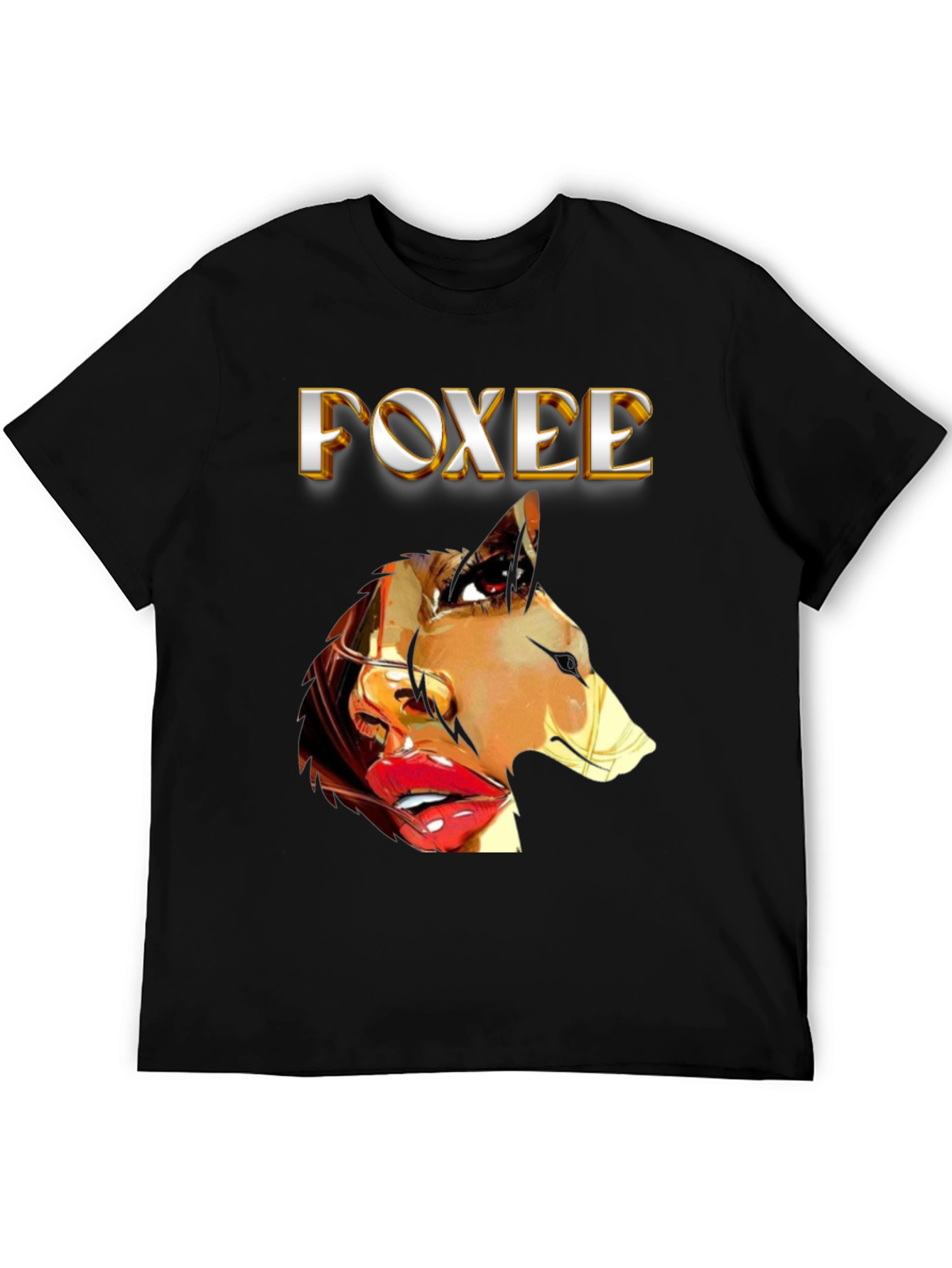 Foxee Graphic Tee - Unique Womens Portrait T-Shirt