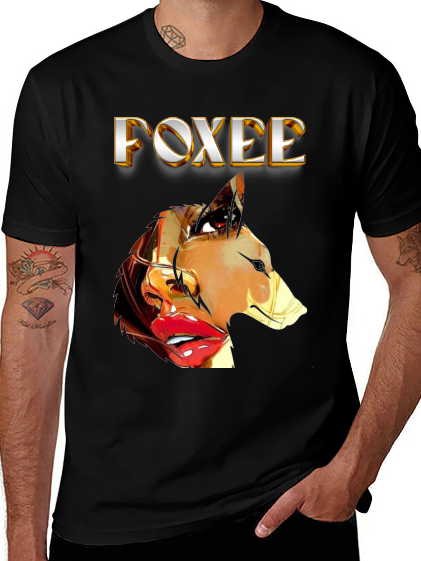Foxee Graphic Tee - Unique Womens Portrait T-Shirt