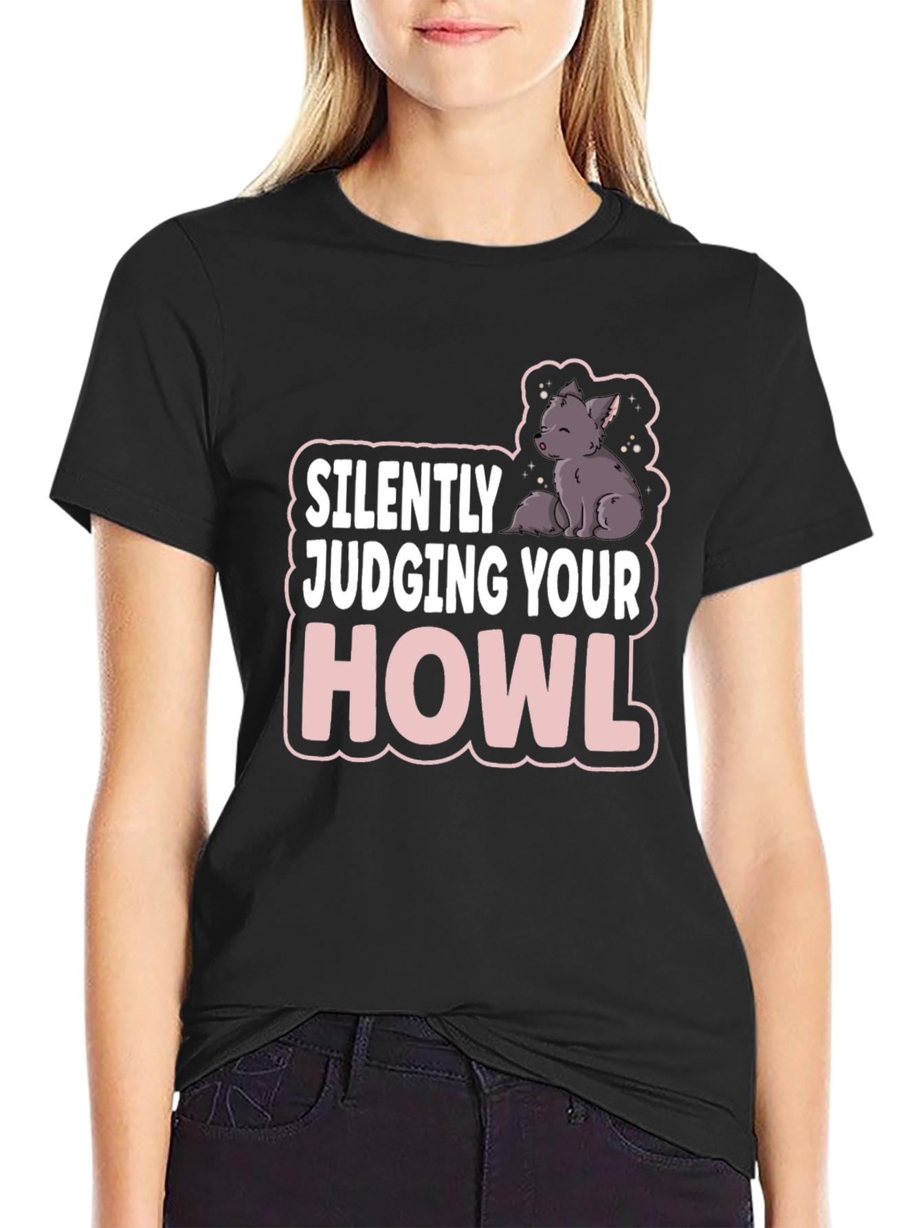 Silently Judging Your Howl T-Shirt - Funny Wolf Tee