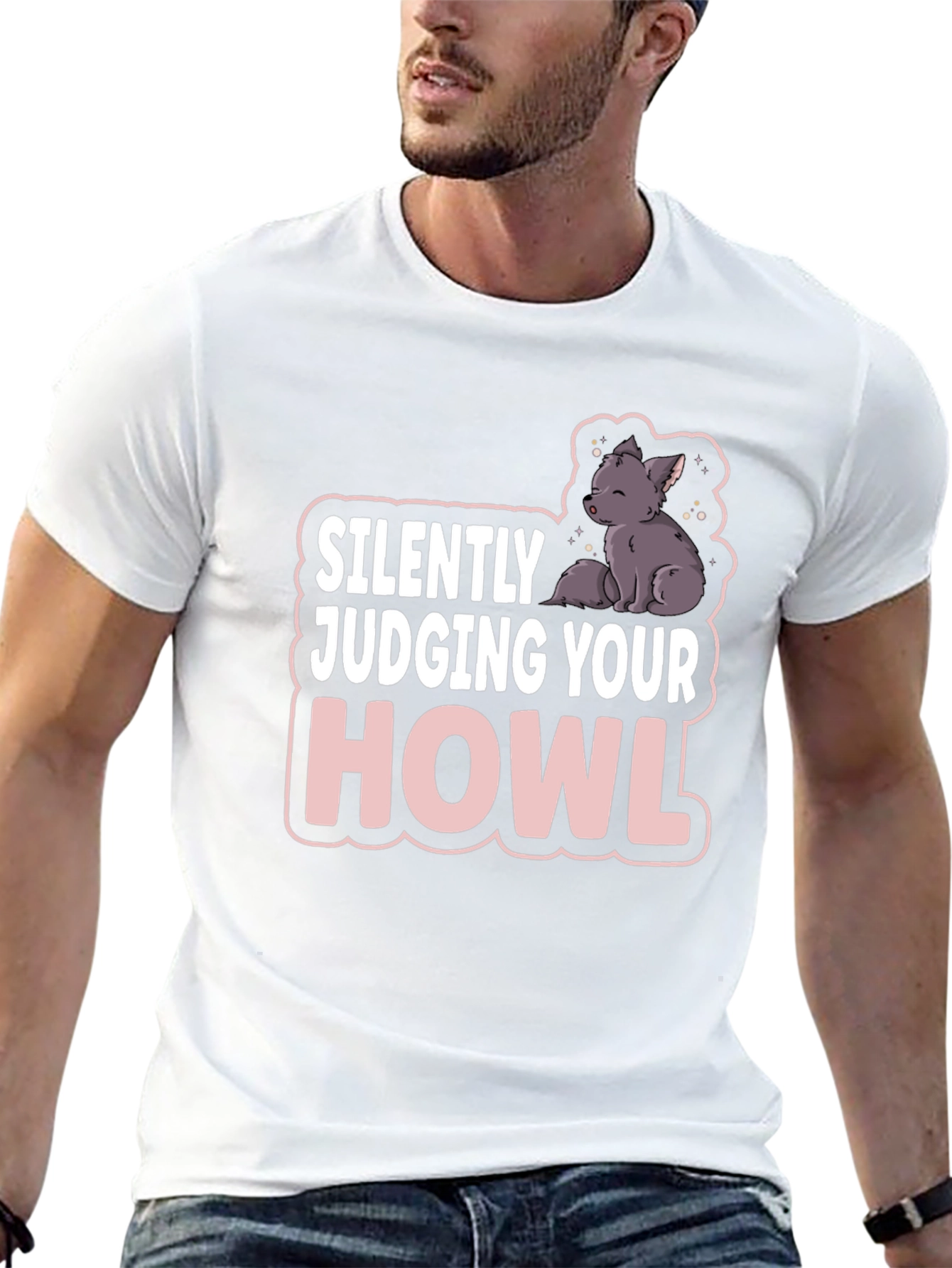 Silently Judging Your Howl T-Shirt - Funny Wolf Tee