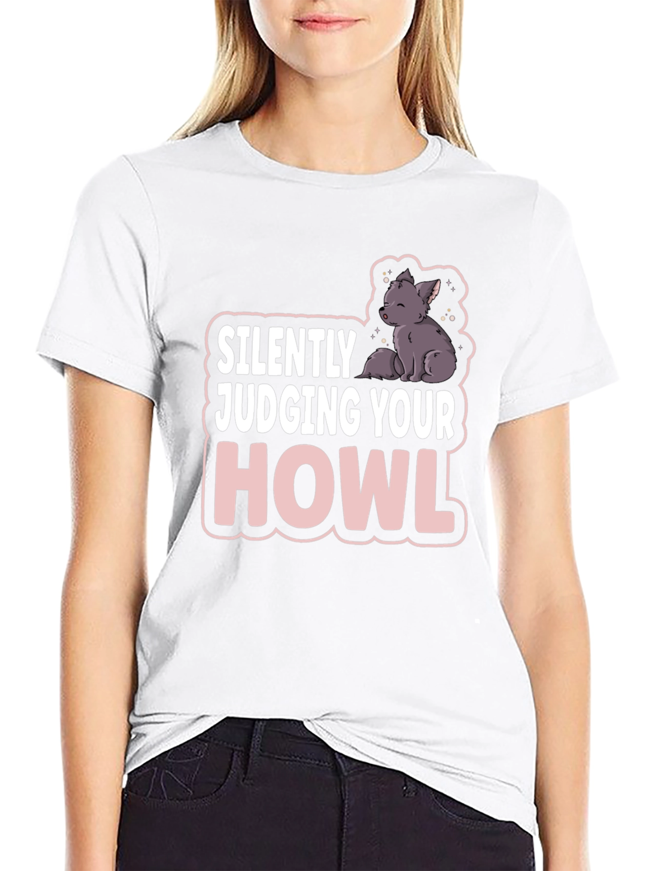 Silently Judging Your Howl T-Shirt - Funny Wolf Tee