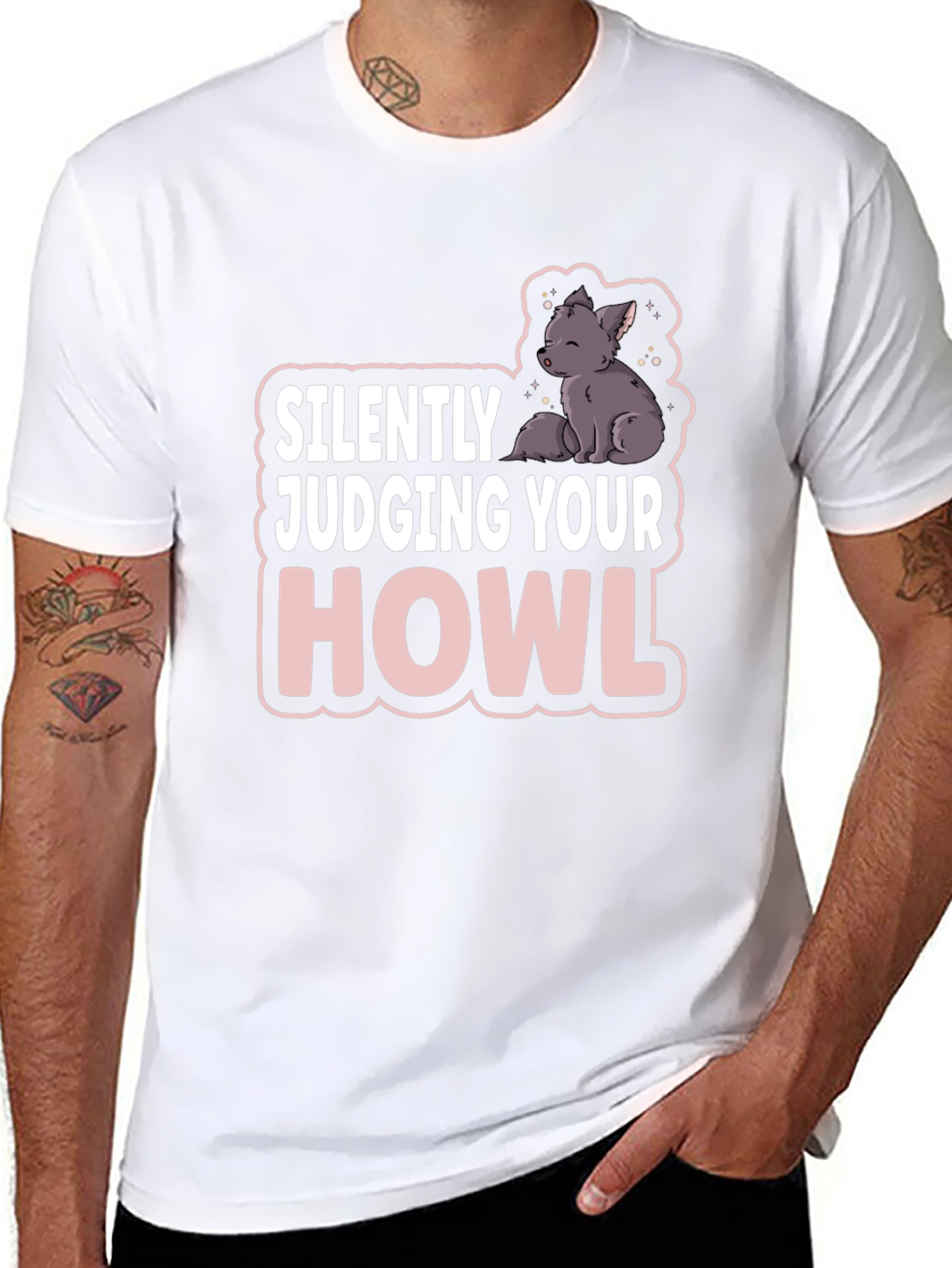 Silently Judging Your Howl T-Shirt - Funny Wolf Tee